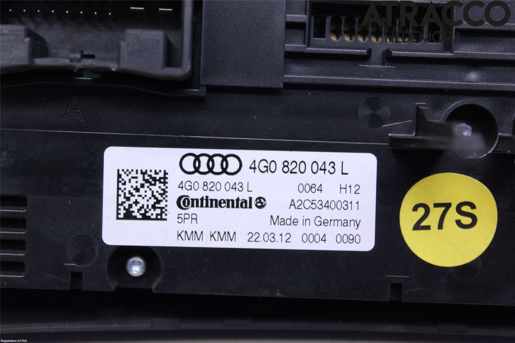 Audi A7/S7 4G 11-17 Varme Ac Betjening-Display