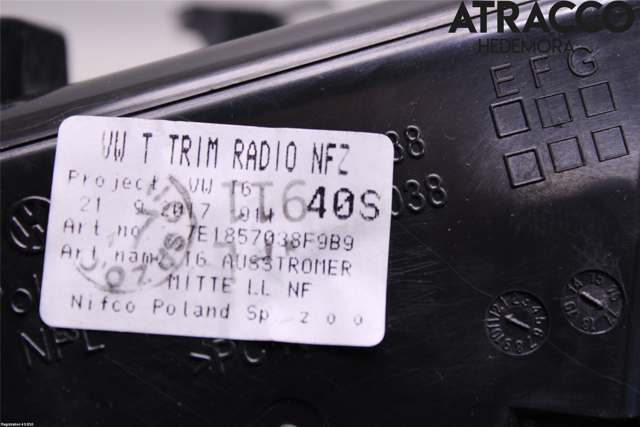 Volkswagen VW TRANSP/CARAVELLE (T6) 16-22 Dashbord Kanal - Dyse