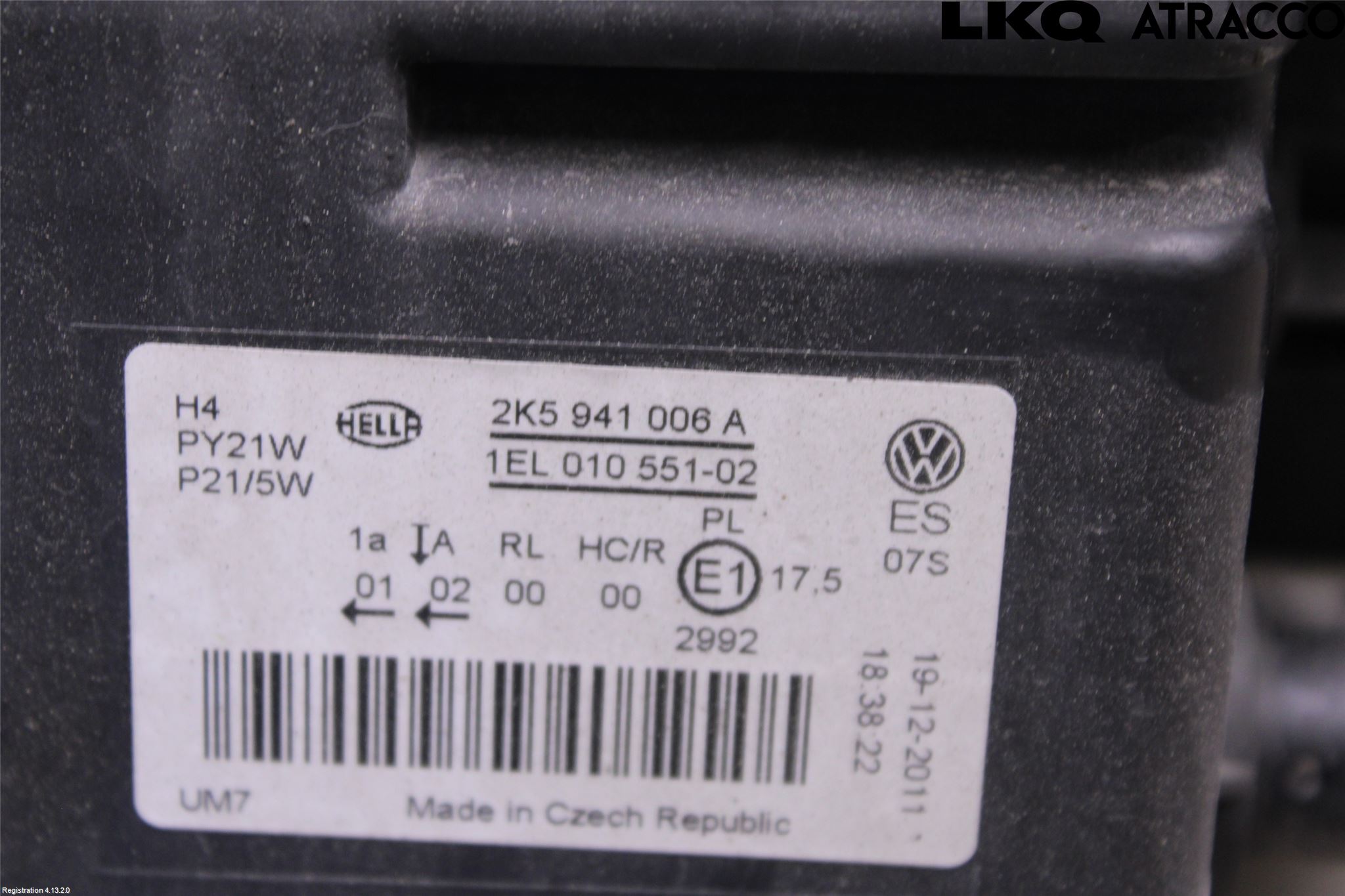 Volkswagen VW CADDY 11-15 Frontlykt Høyre