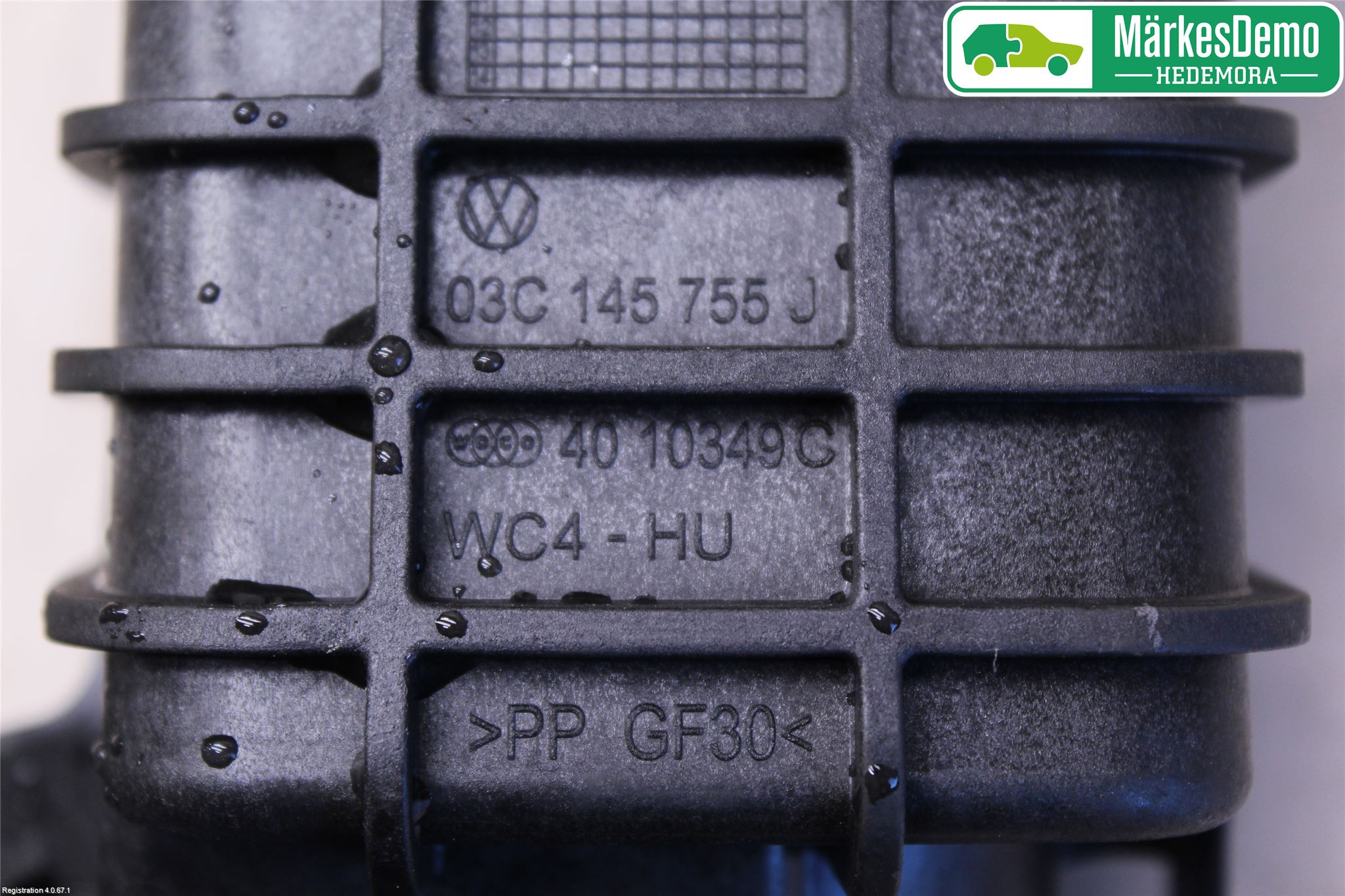 Volkswagen VW SCIROCCO 09-17 Intercooler Rør-Slange