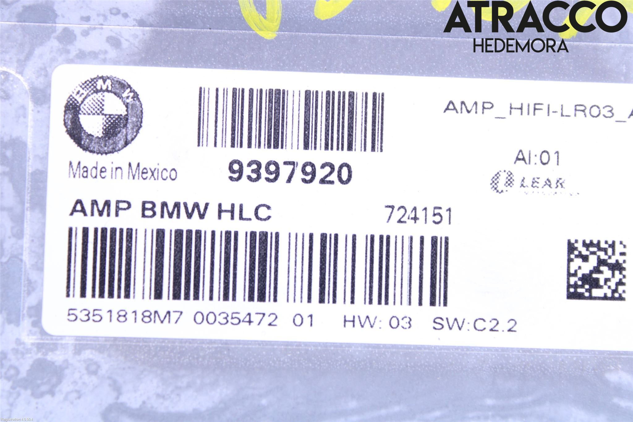 BMW X4 F26 14-18 Stereo Forsterker
