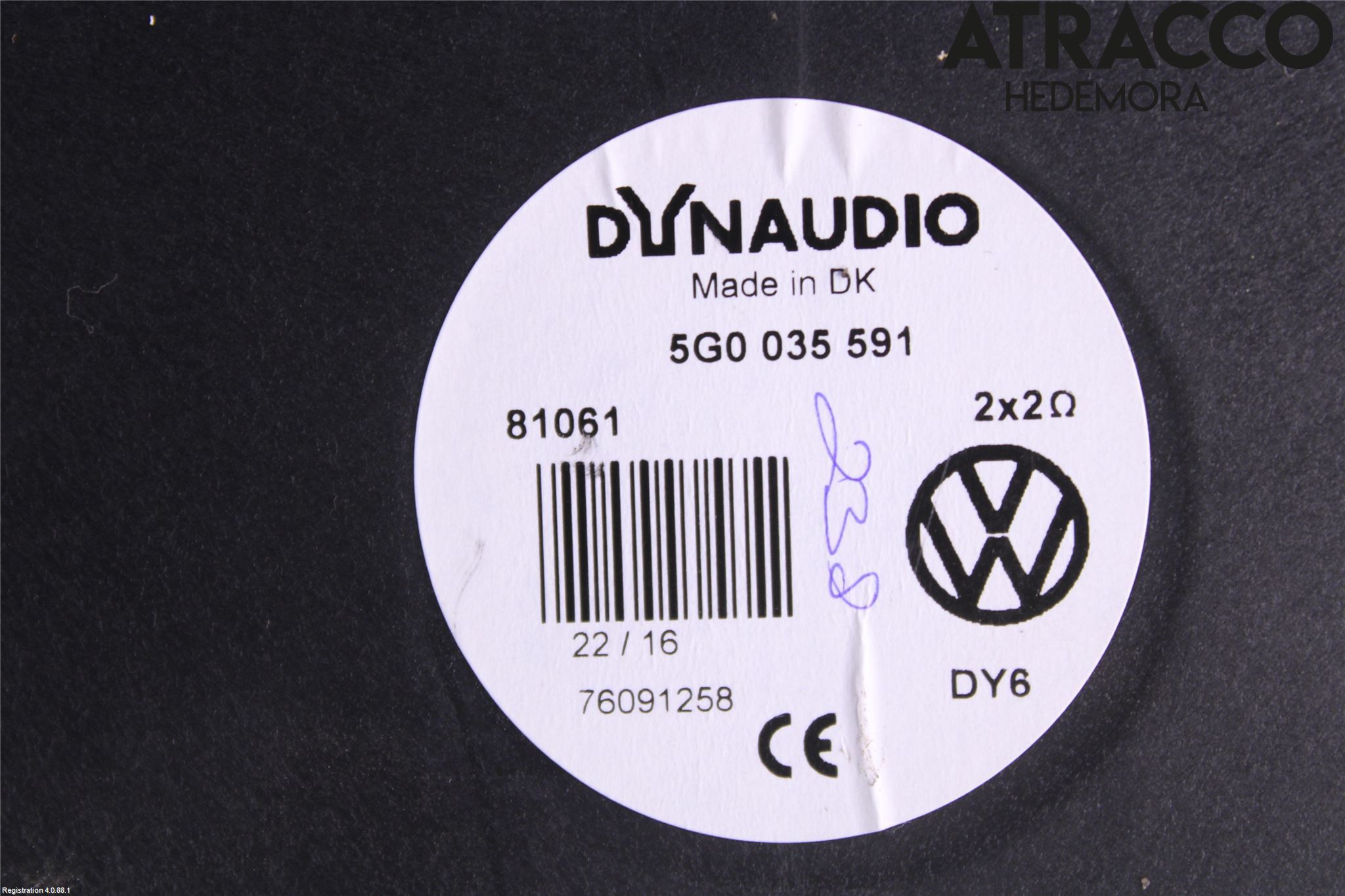 Volkswagen VW TIGUAN 16-24 Innr Høyttaler