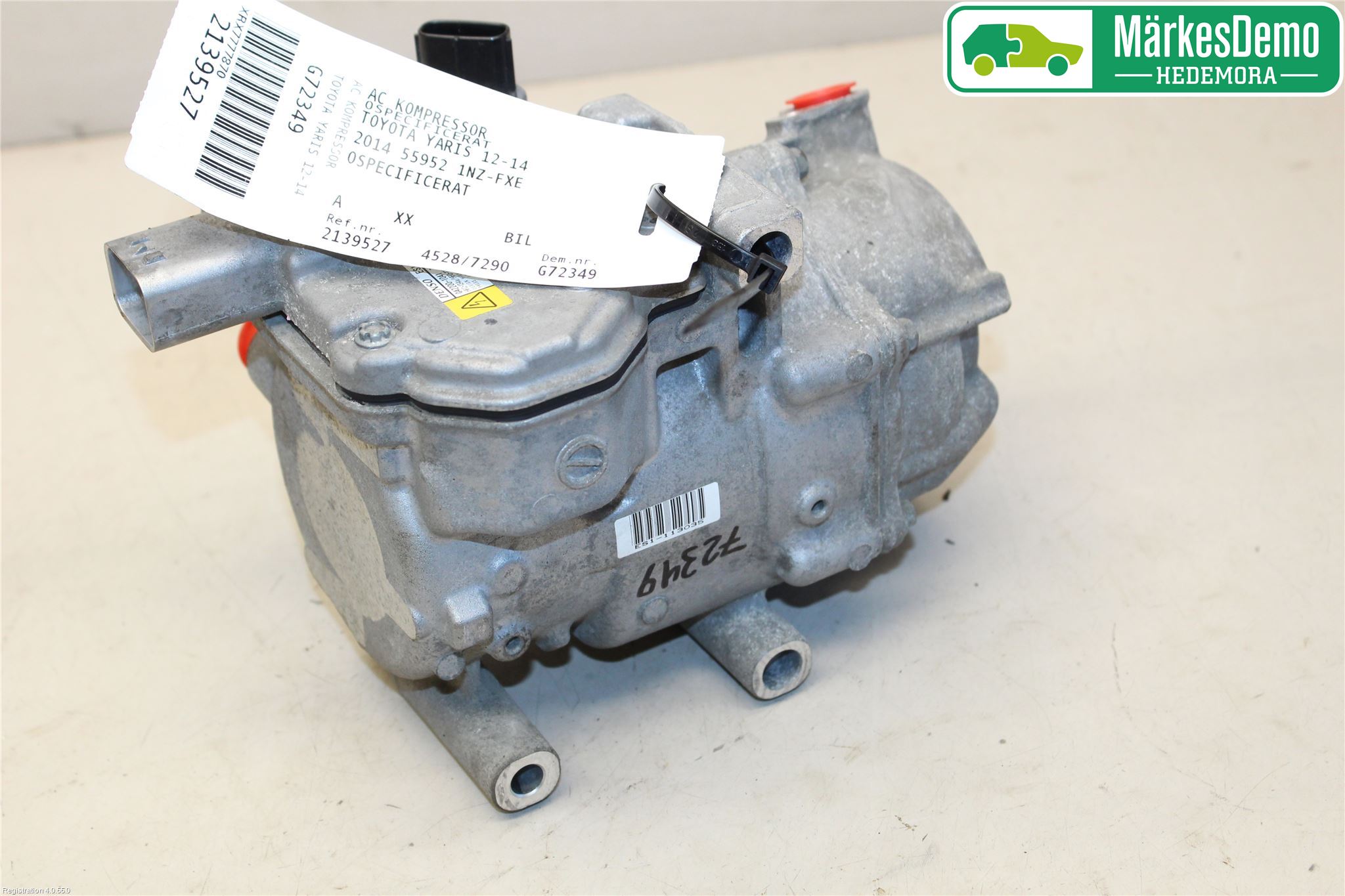 Toyota YARIS XP130 12-14 Varme Ac Kompressor