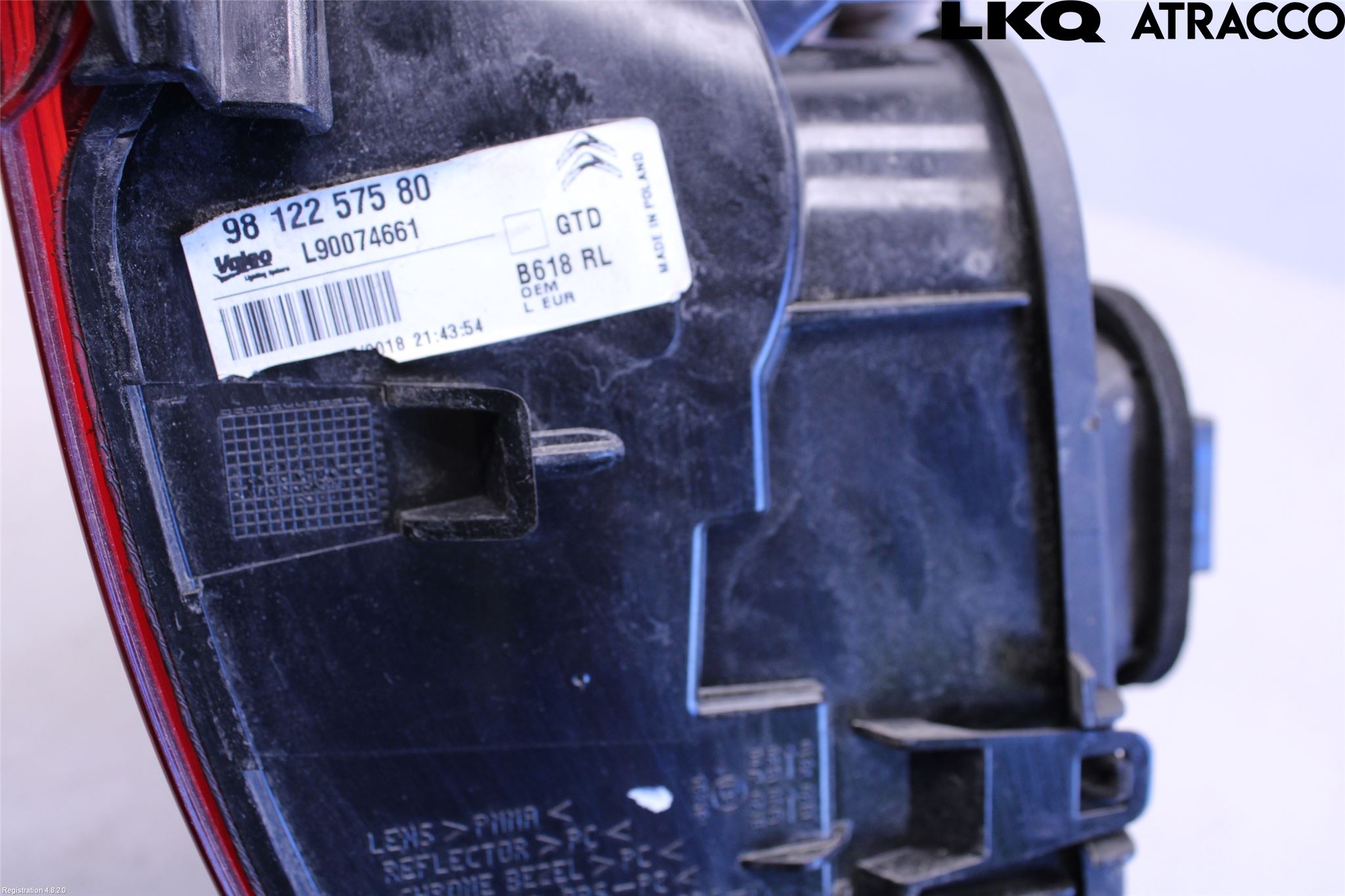 Citroen COTROEN C3 17-24 Baklykt Venstre