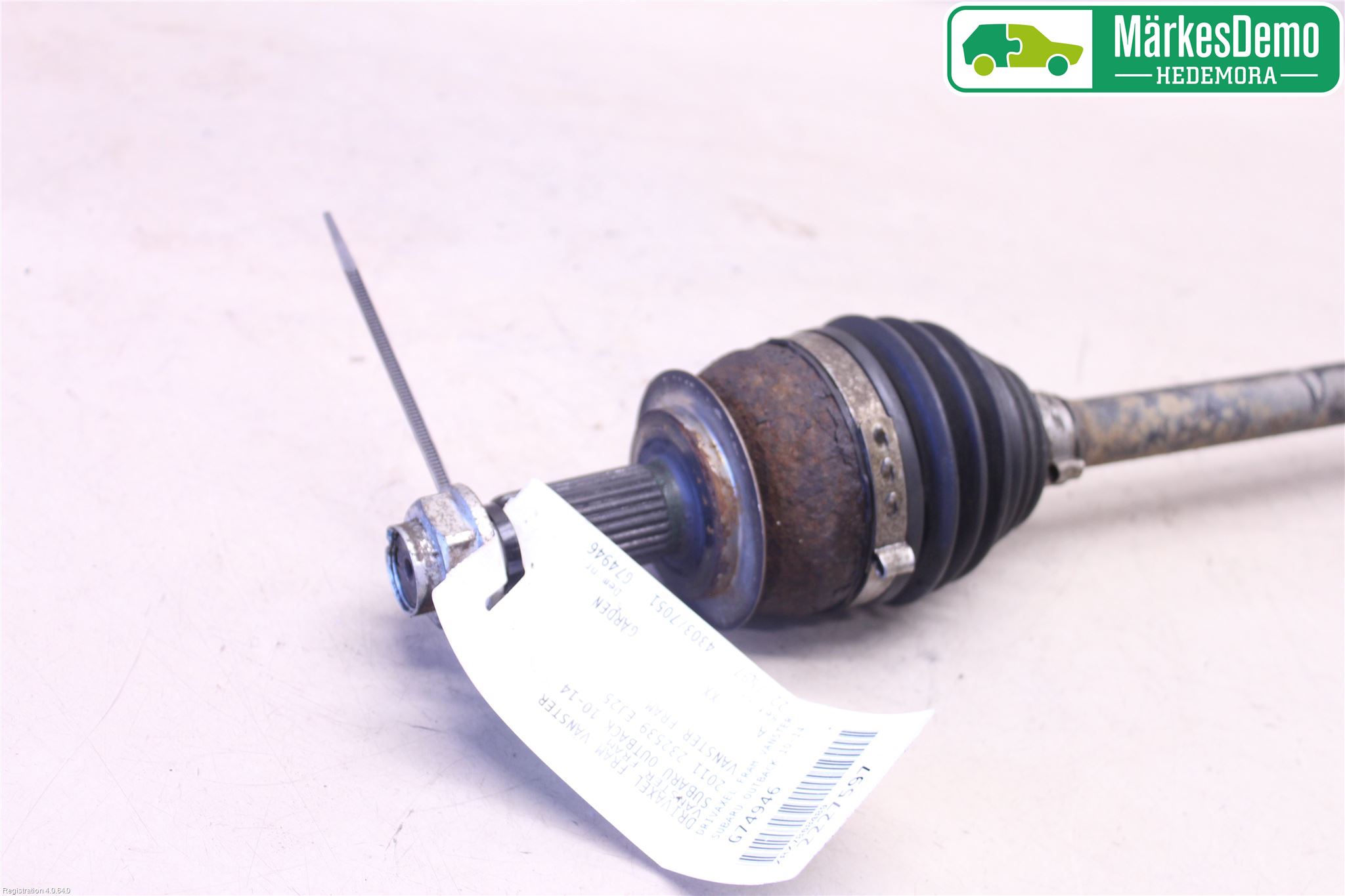 Subaru OUTBACK 10-15 Drivaksel Foran Kompl Venstre
