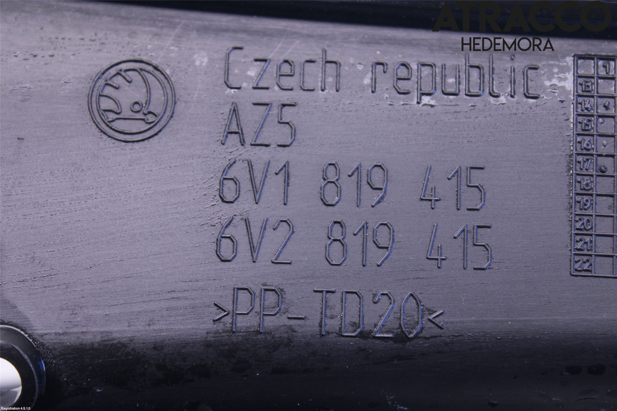 Skoda FABIA 15-21 Visker Deksel-Grill-Under Frr