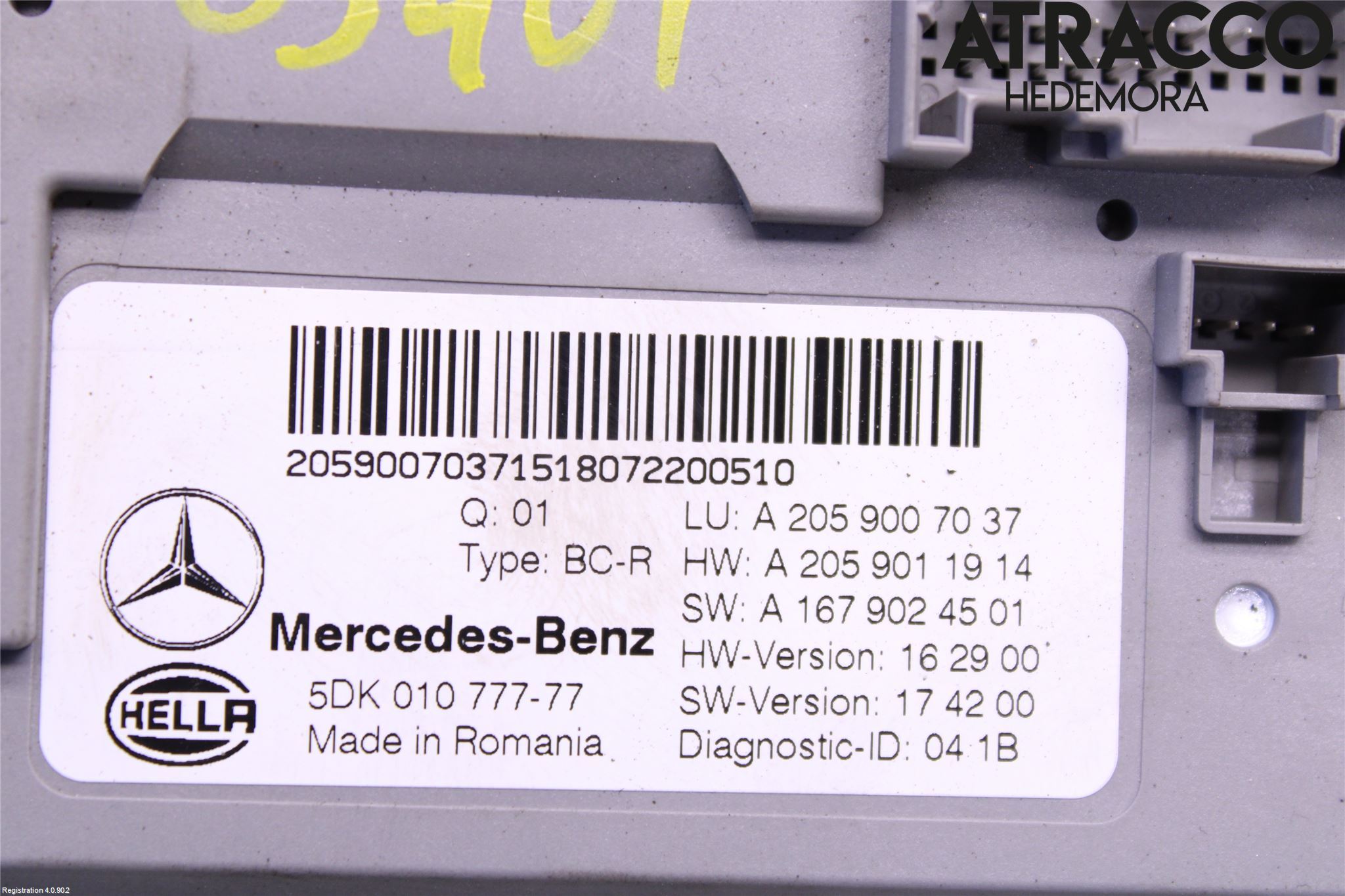 Mercedes-Benz MB C-KLASS (W205) 14-21 Sikringsboks - Elsentral