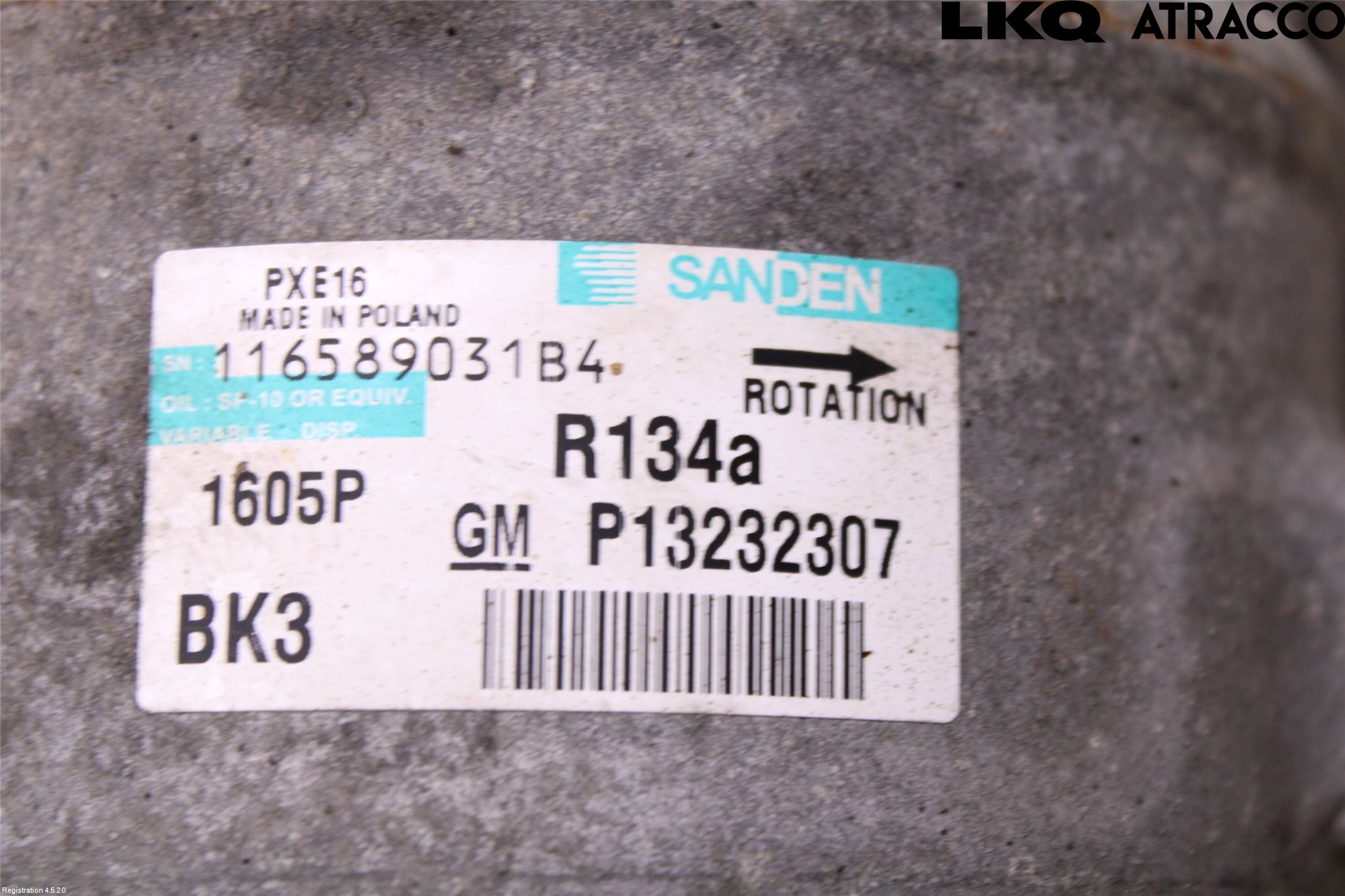 Opel INSIGNIA 09-16 Varme Ac Kompressor