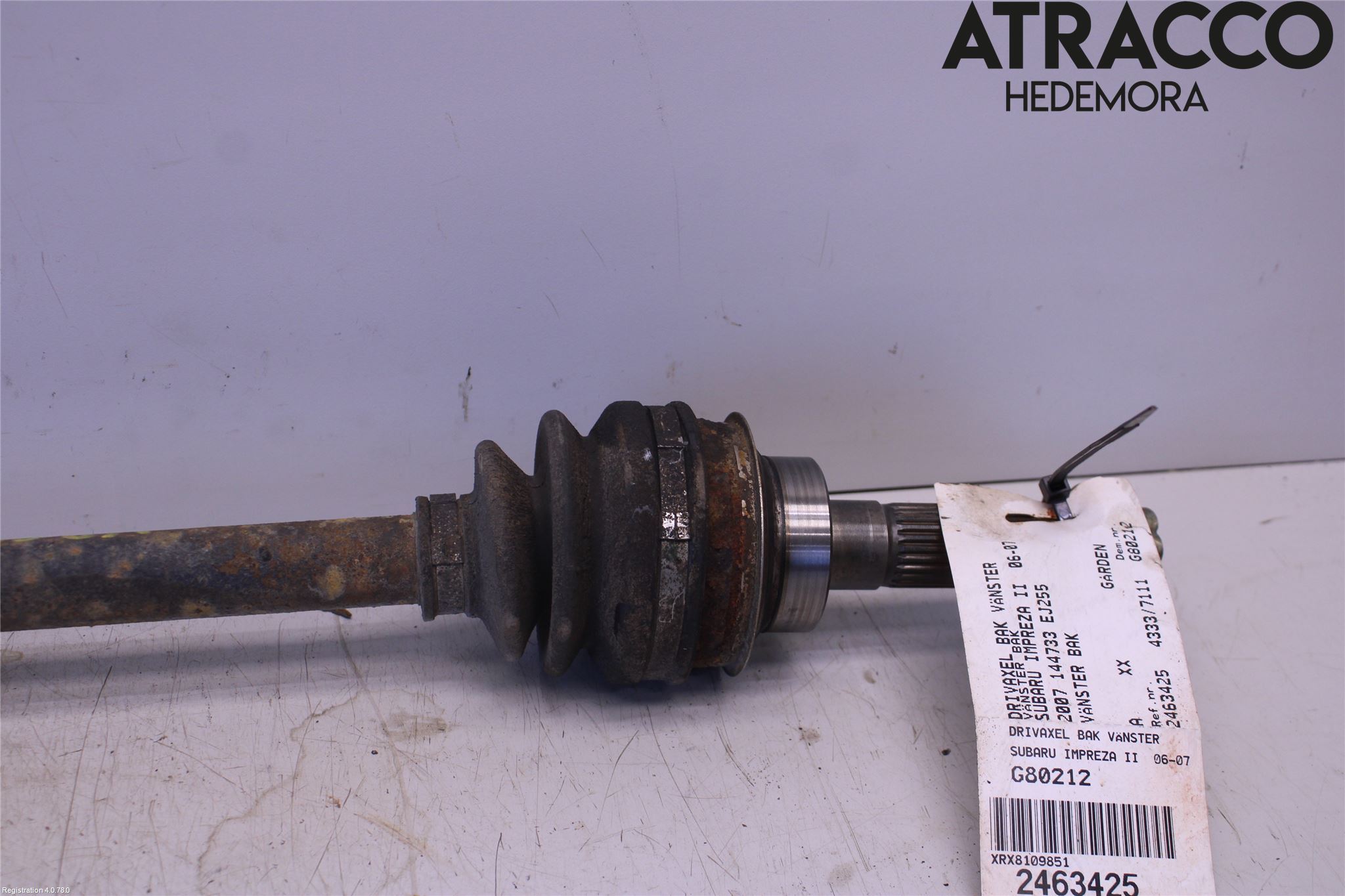 Subaru IMPREZA II  06-07 Drivaksel Bak Kompl Venstre