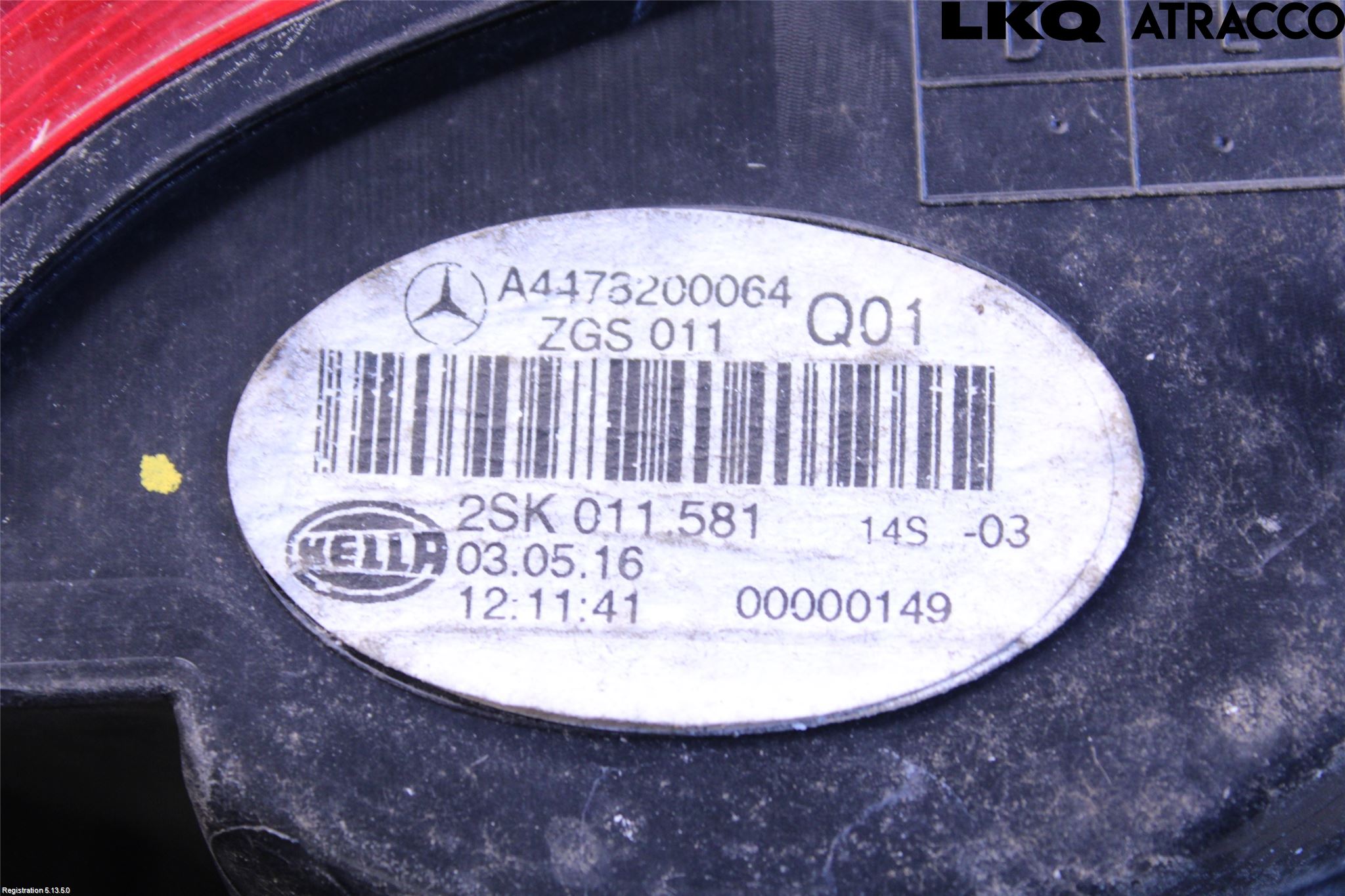 Mercedes-Benz MB VITO/V-KLASS (W640,W447,W448) 14- Baklykt Venstre