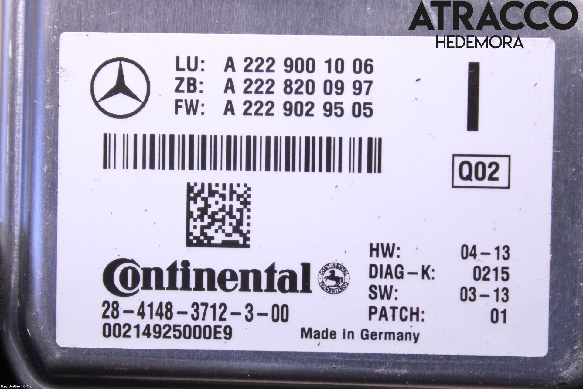 Mercedes-Benz MB C-KLASS (W205) 14-21 Sensor Fartsbegrensning
