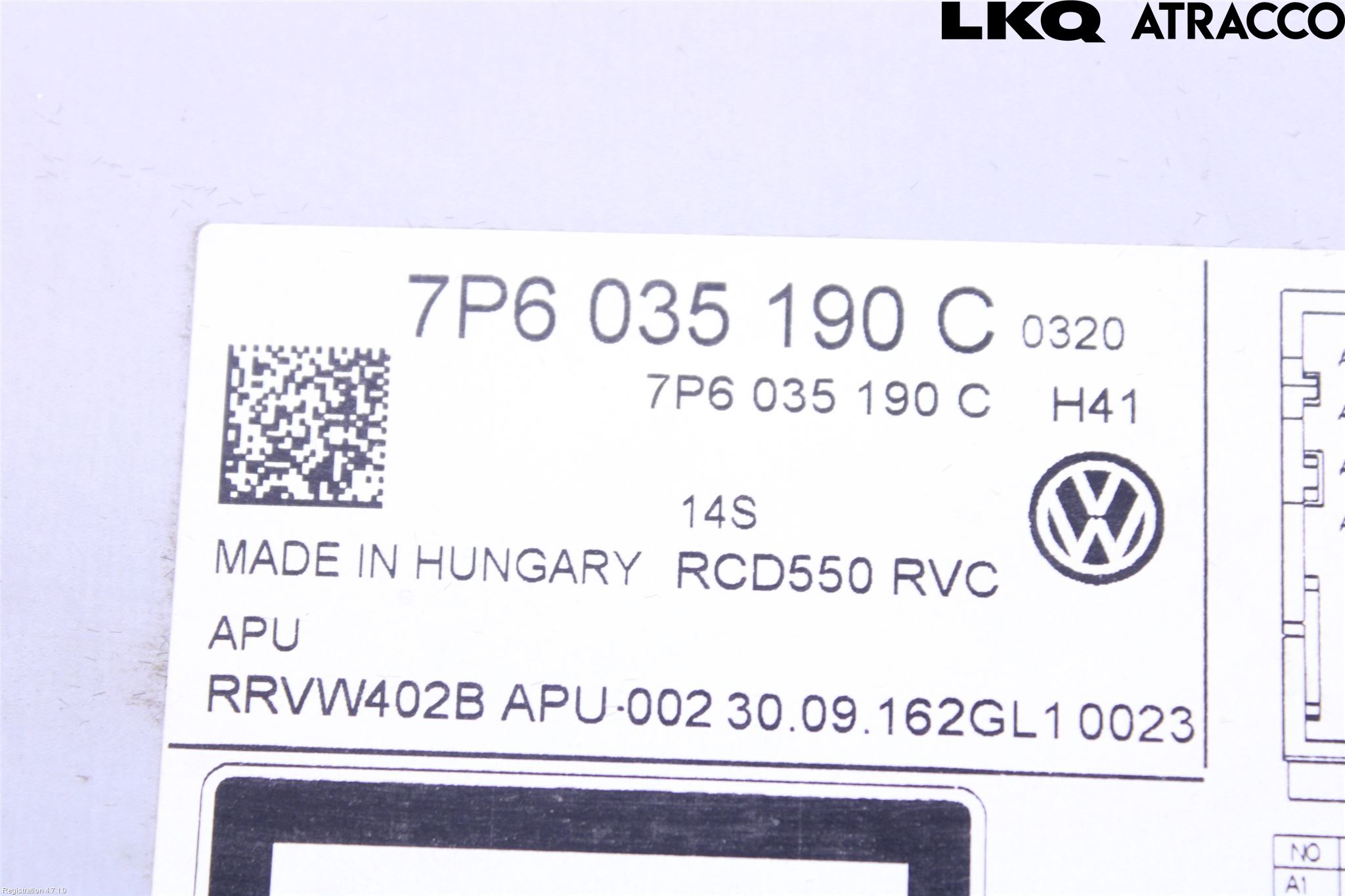 Volkswagen VW TOUAREG 7P 11-18 Stereo Radio Med Cd