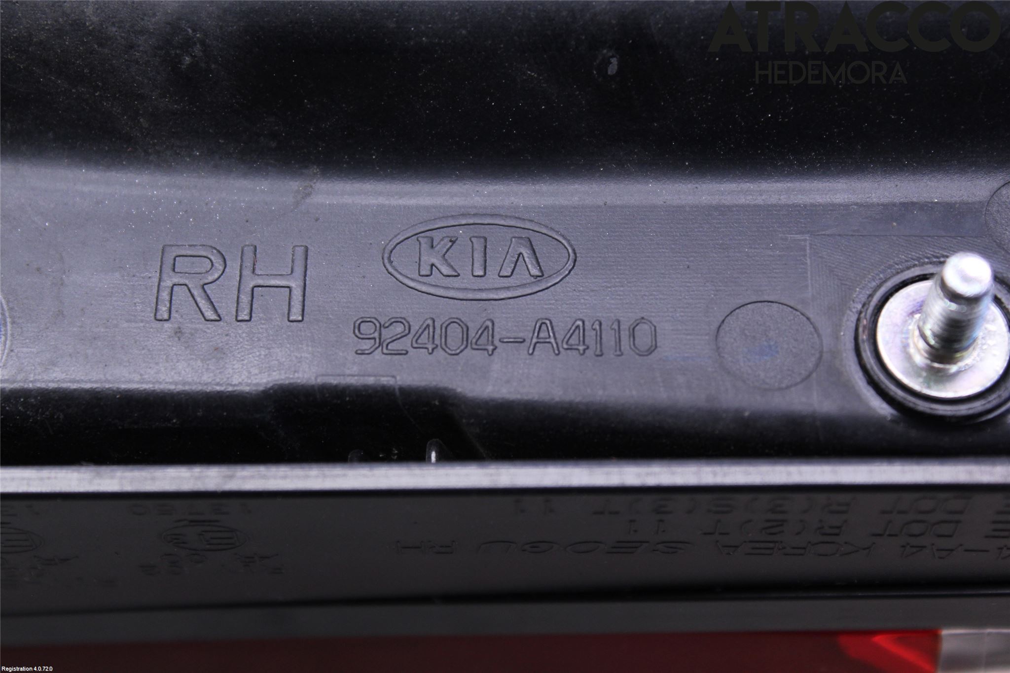 Kia CARENS III 13-19 Baklykt Høyre  På Luke(Indre)