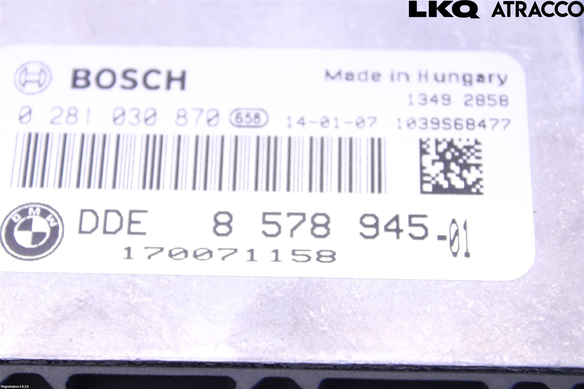 BMW 3 F30/F31/F80 12-19 Styreenhet Dieselpumpe