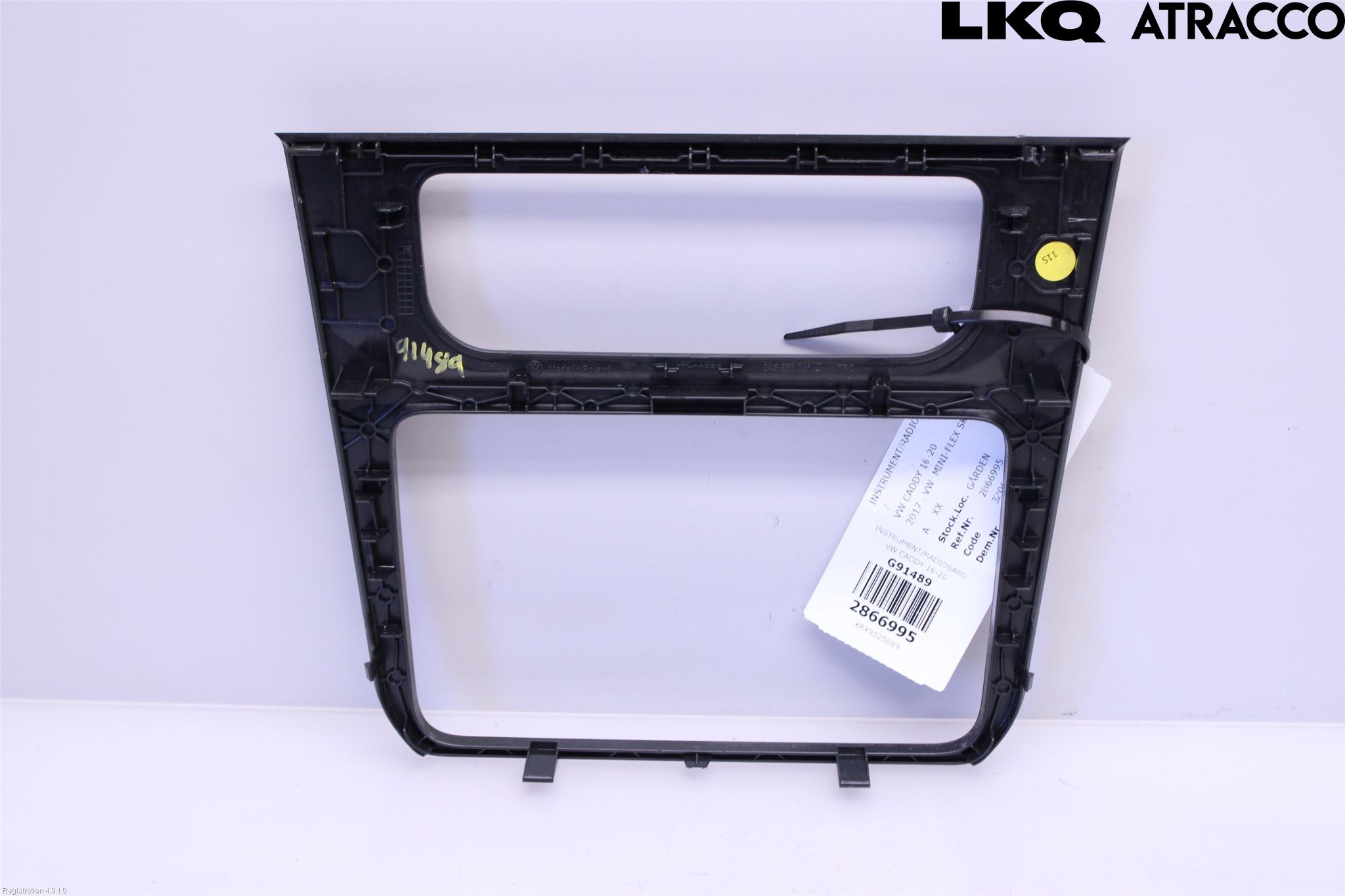 Volkswagen VW CADDY 16-20 Innr Radio Ramme