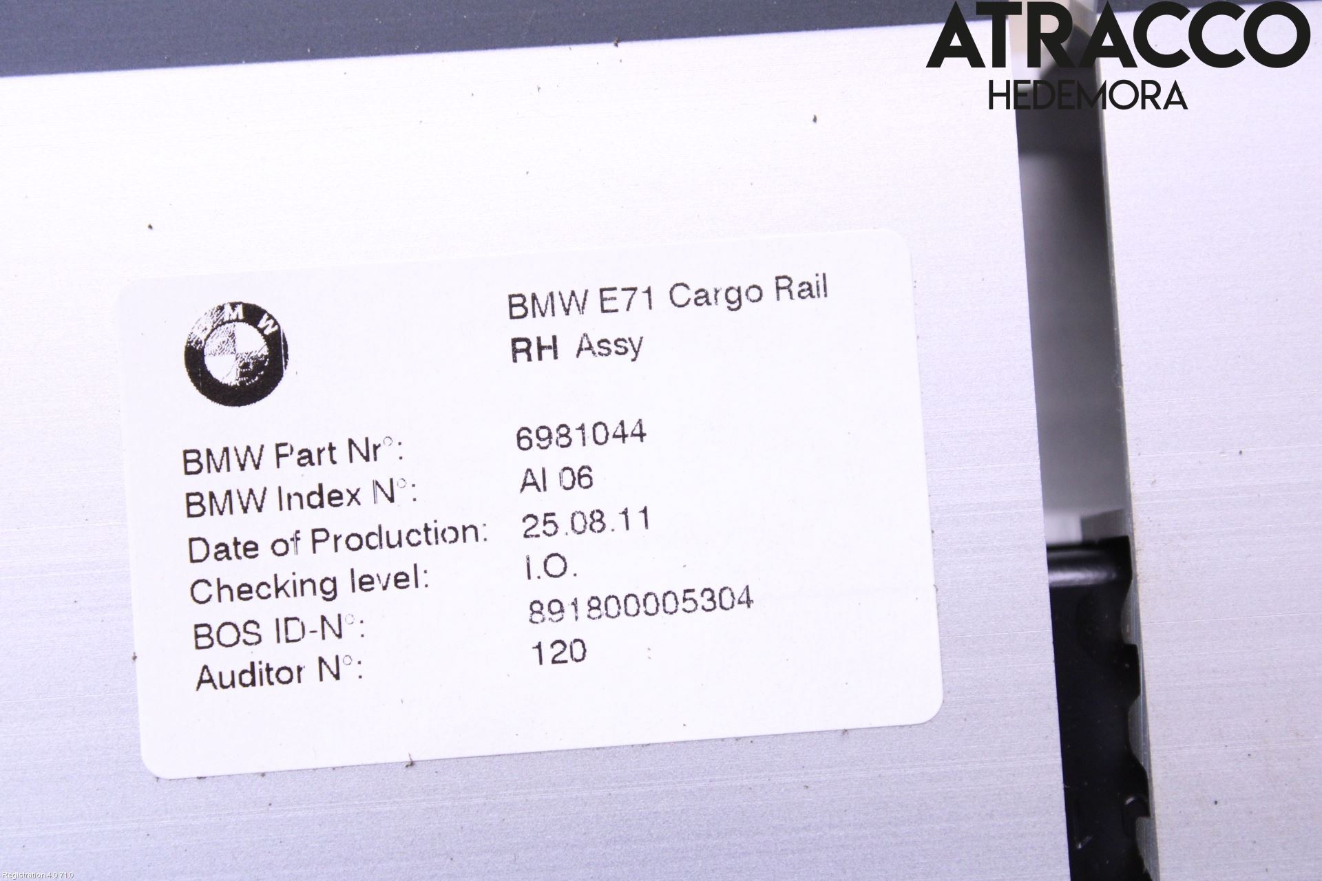 BMW X6 E71/E72   08-14 Bakluke Bun (Utgår 5023)