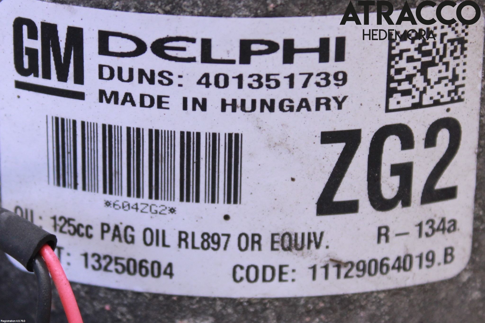 Opel ASTRA J 10-15 Varme Ac Kompressor
