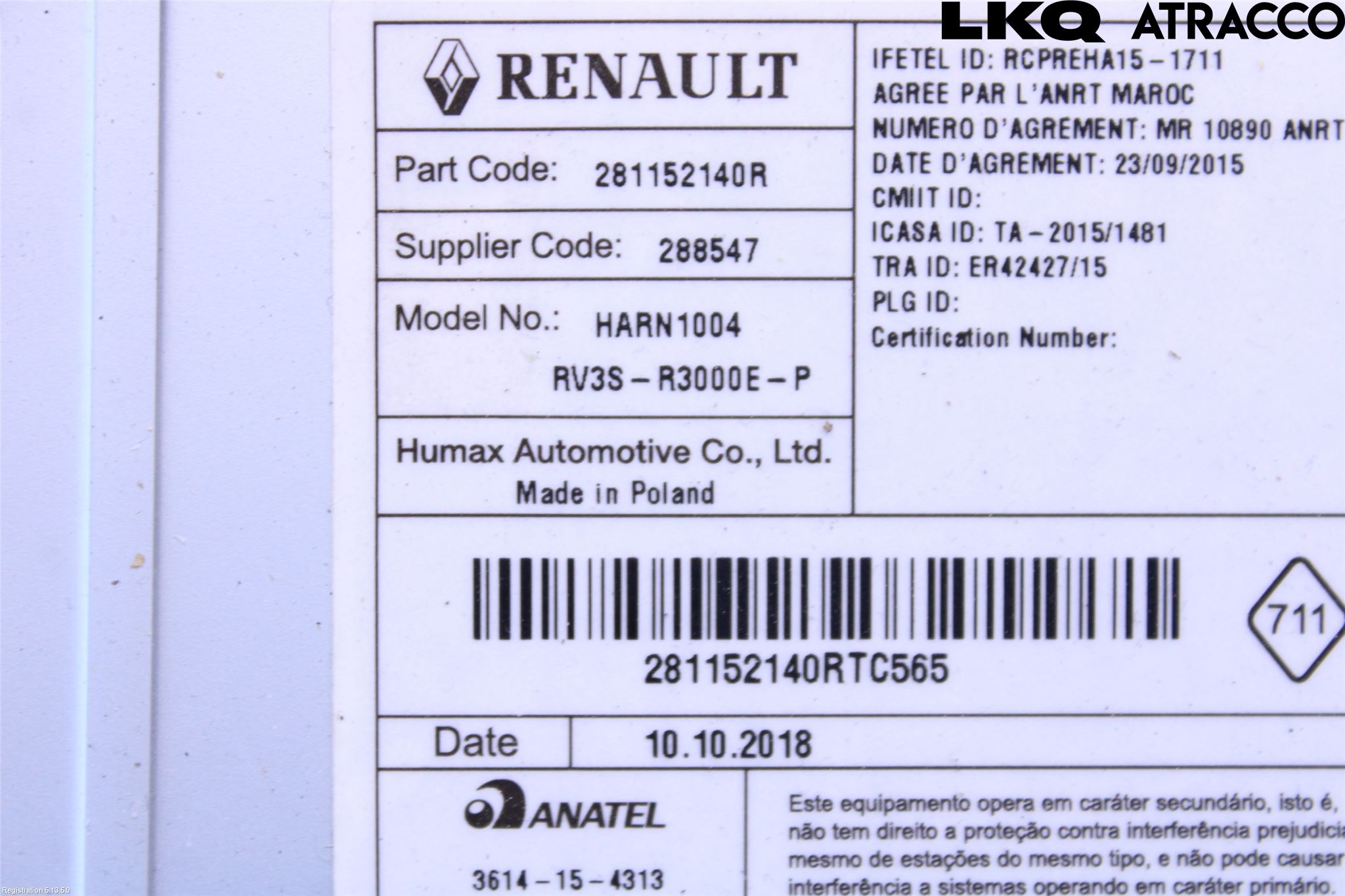 Renault MASTER III 15-20 Stereo Radio Med Cd