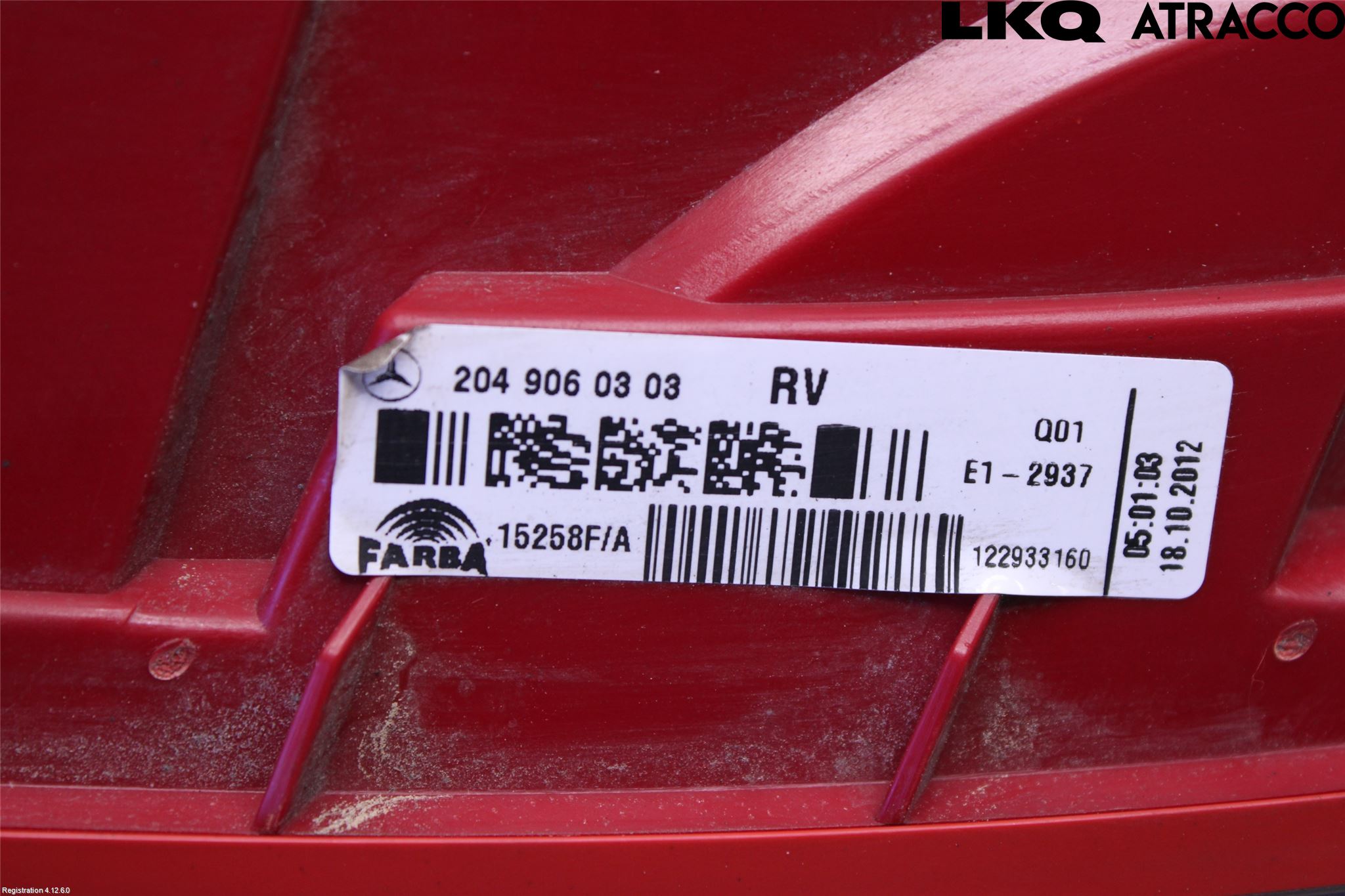 Mercedes-Benz MB C-KLASS (W204) 07-15 Baklykt Høyre