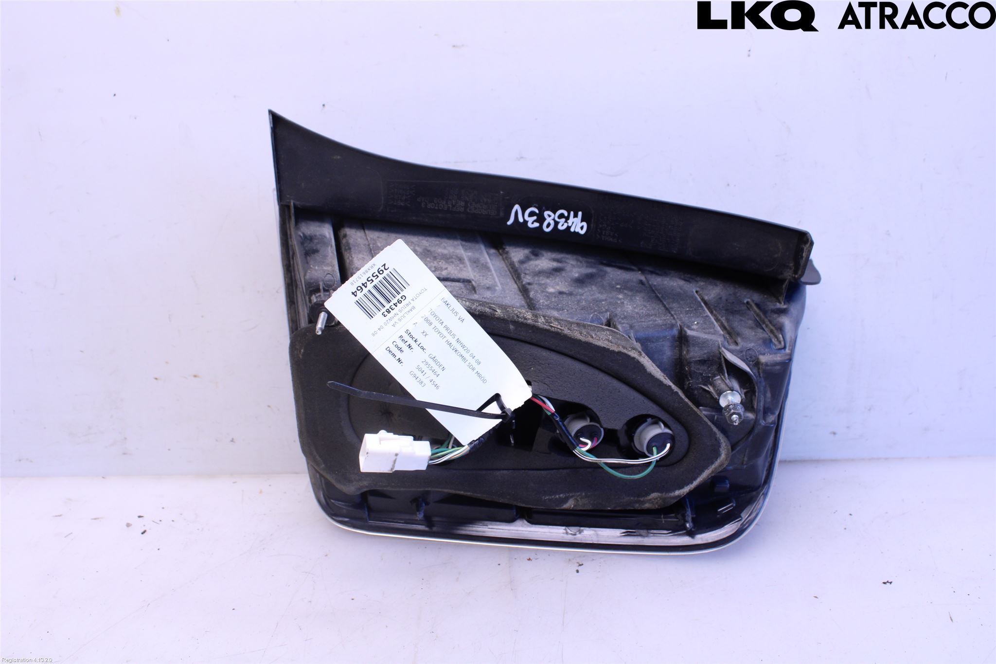 Toyota PRIUS NWH20 04-08 Baklykt Venstre