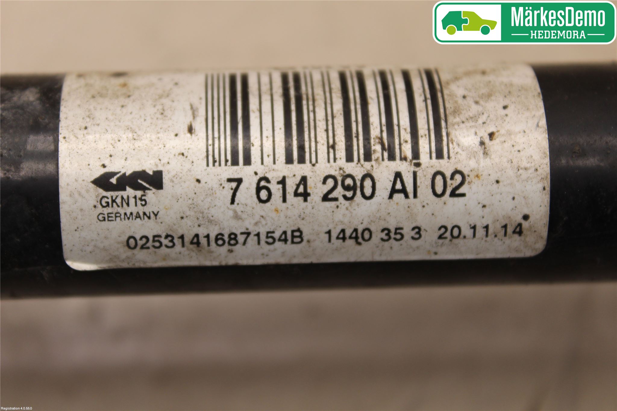 BMW 5 F10/F11/F18 09-17 Drivaksel Bak Kompl Høyre