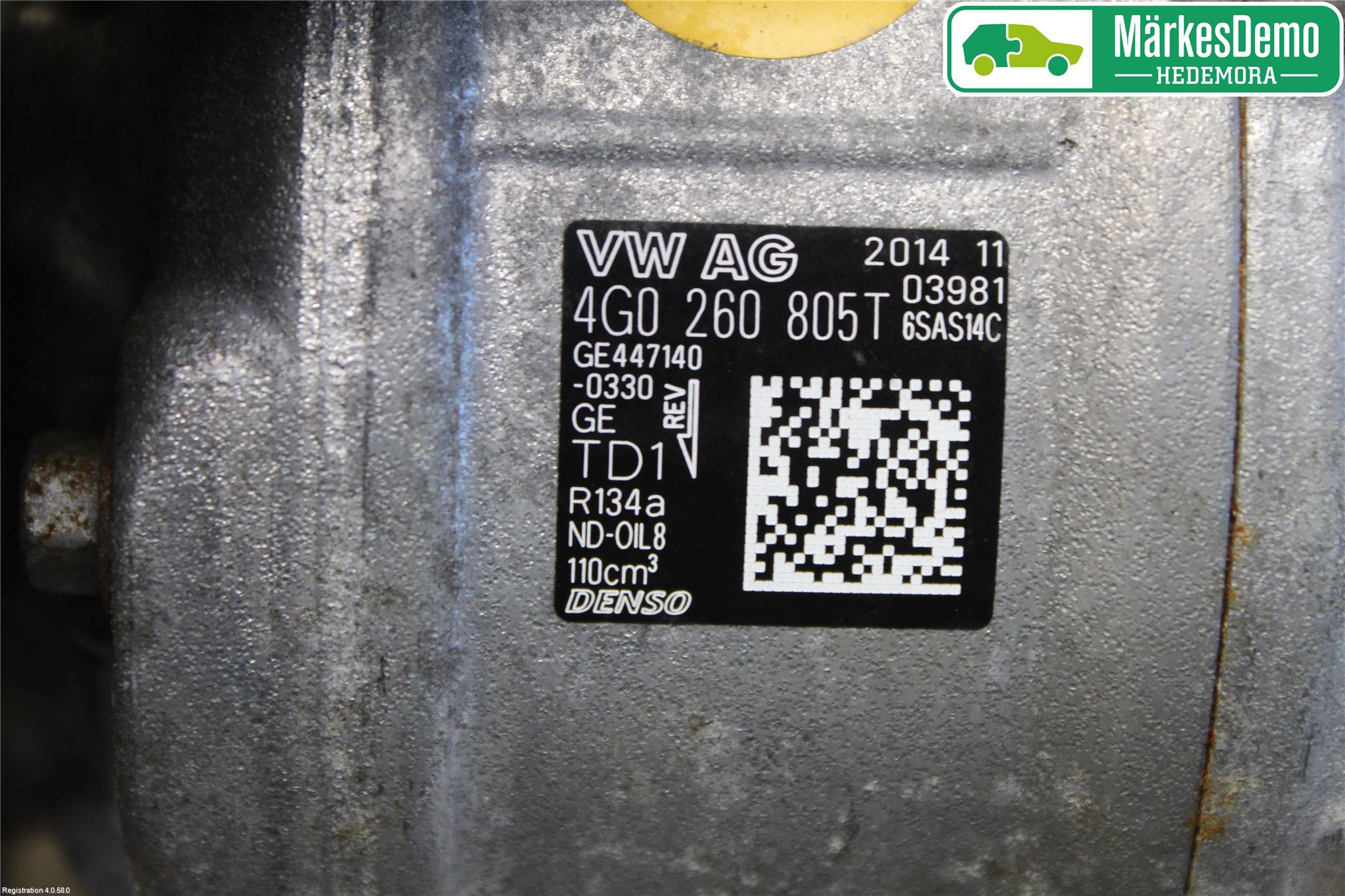 Audi A6/S6 4G 11-18 Varme Ac Kompressor