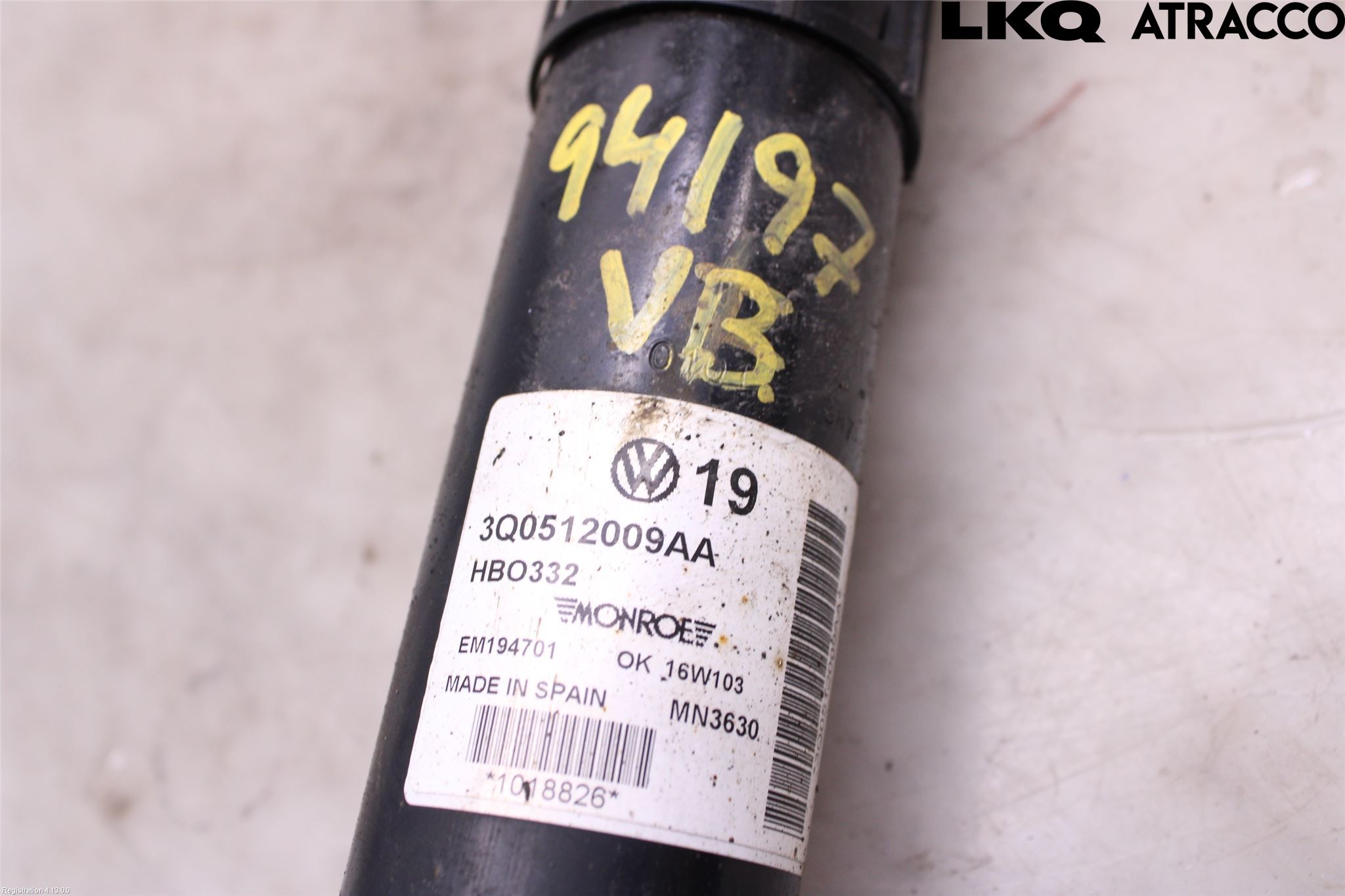 Volkswagen VW PASSAT 15-19 Støtdemper Bak
