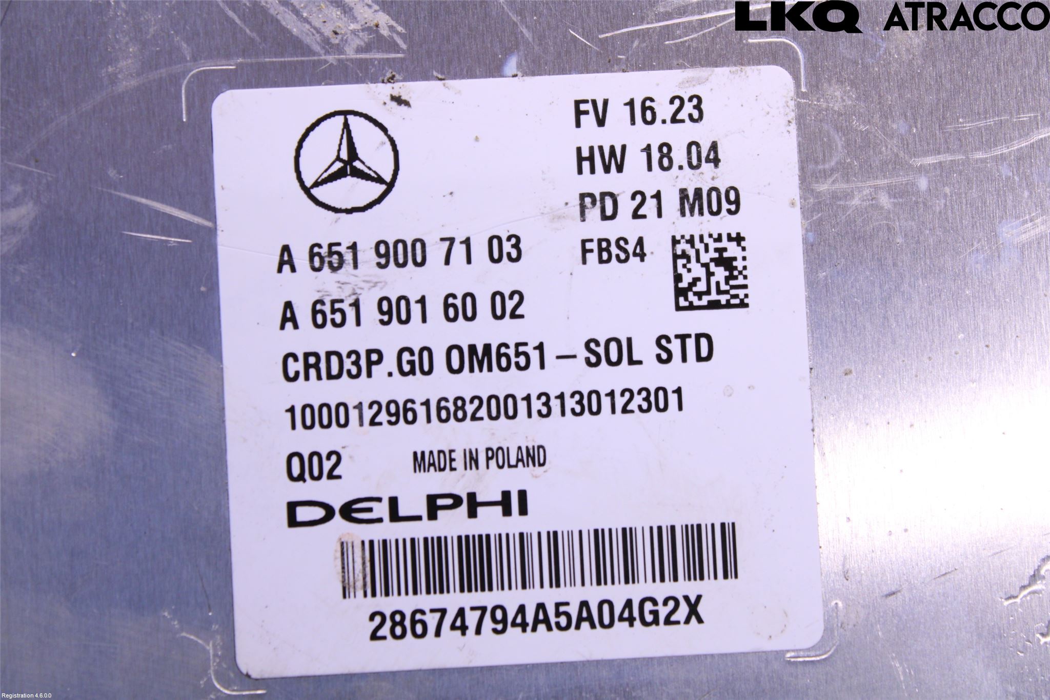 Mercedes-Benz MB SPRINTER (W907/W910) 19- Styreenhet Dieselpumpe