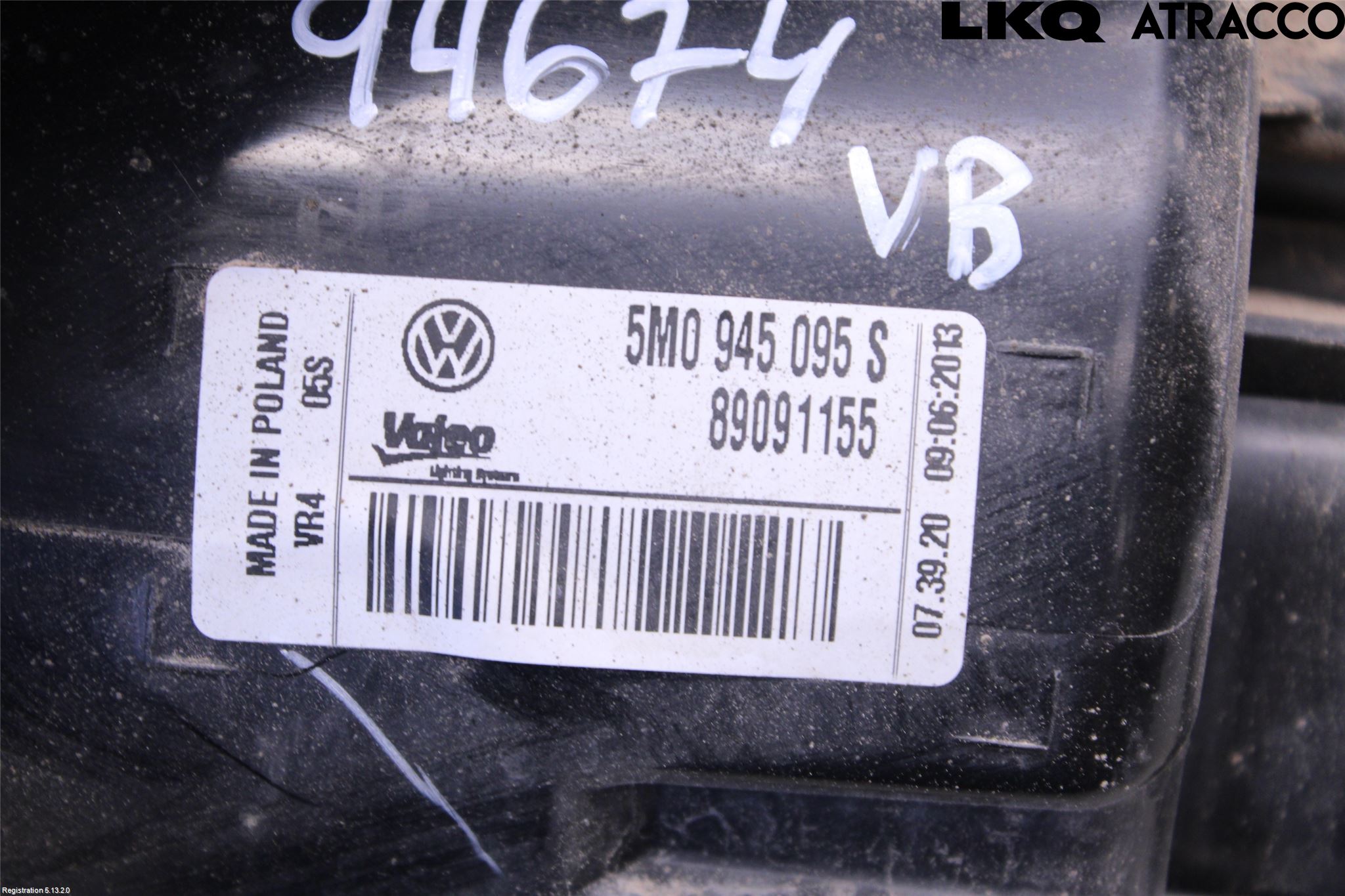 Volkswagen VW GOLF PLUS/CROSS GOLF 04-14 Baklykt Venstre