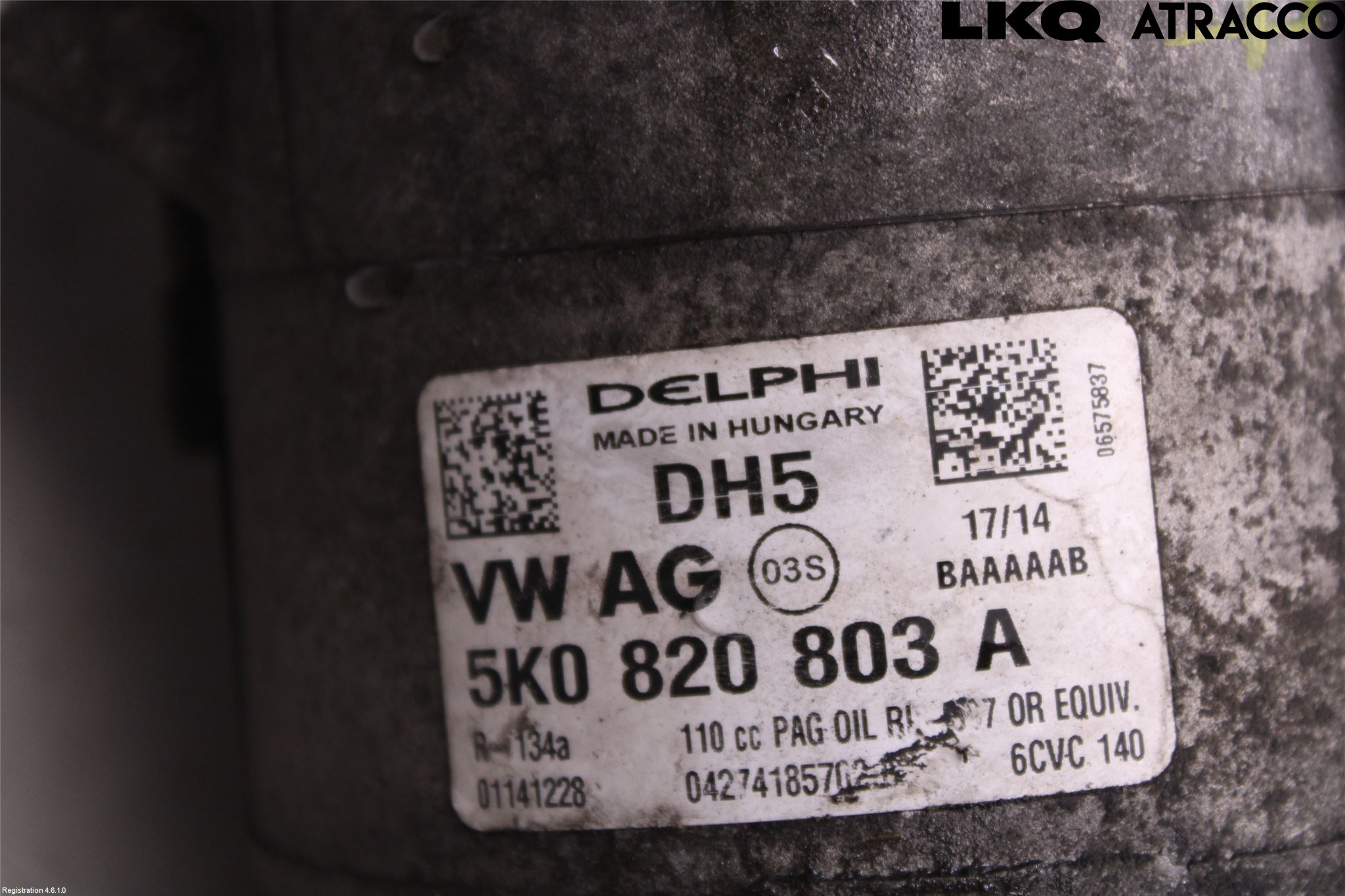 Volkswagen VW CADDY 11-15 Varme Ac Kompressor