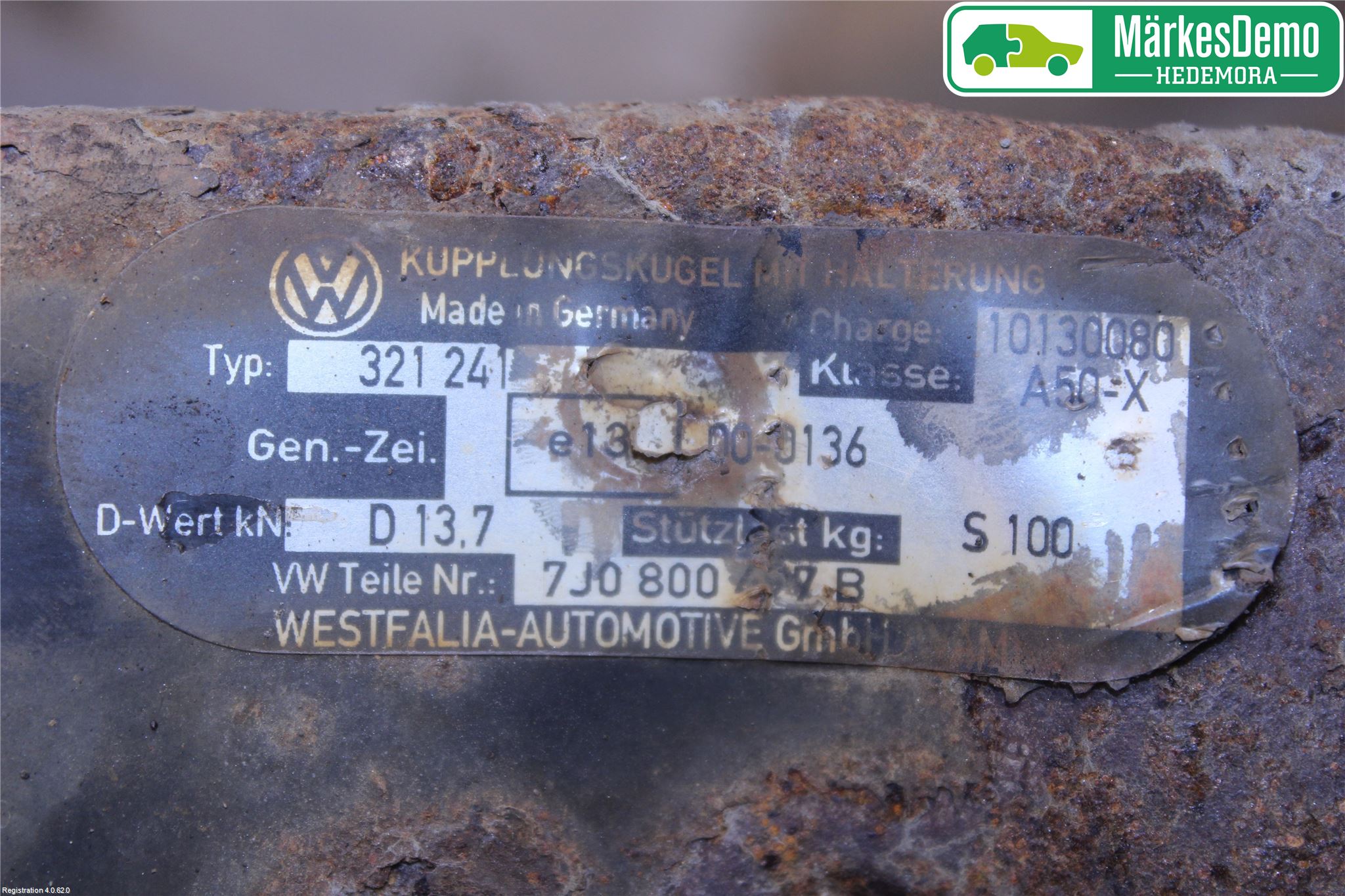 Volkswagen VW TRANSP/CARAVELLE (T5) 04-15 Tilhengerfeste