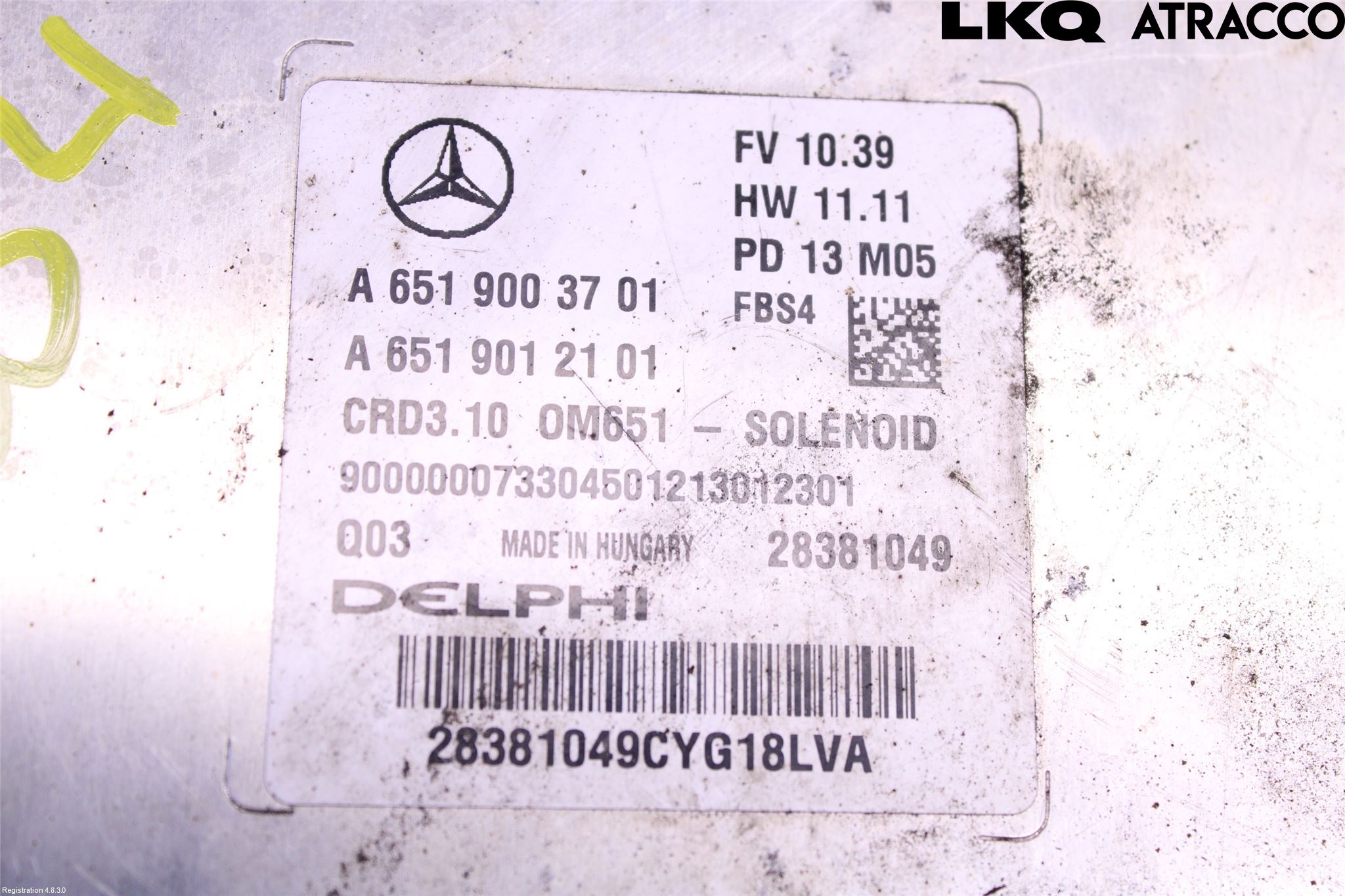 Mercedes-Benz MB E-KLASS (W212) 09-16 Styreenhet Dieselpumpe