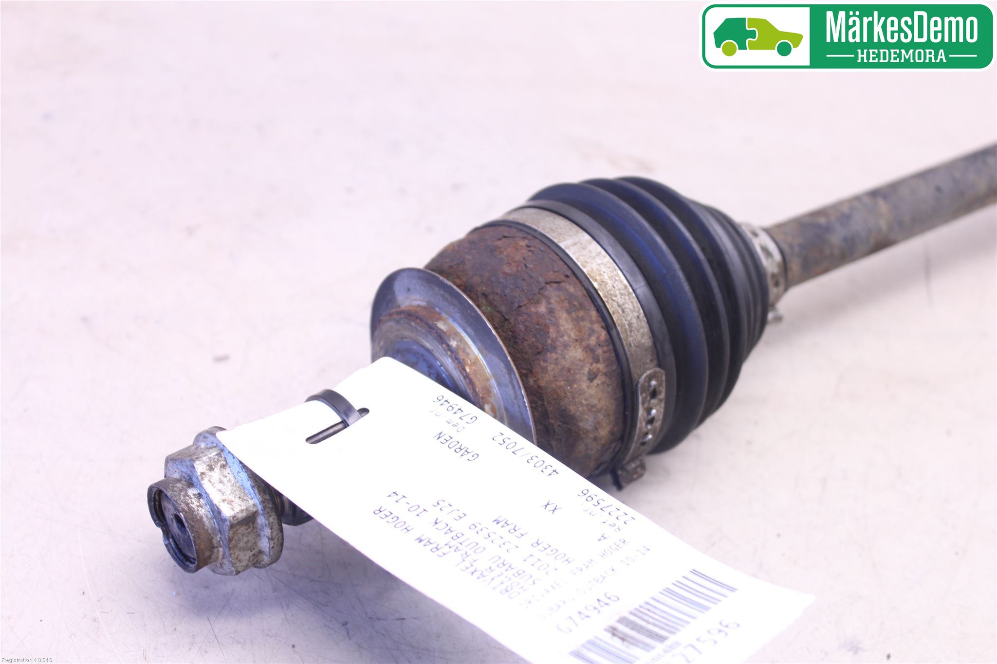 Subaru OUTBACK 10-15 Drivaksel Foran Kompl Høyre