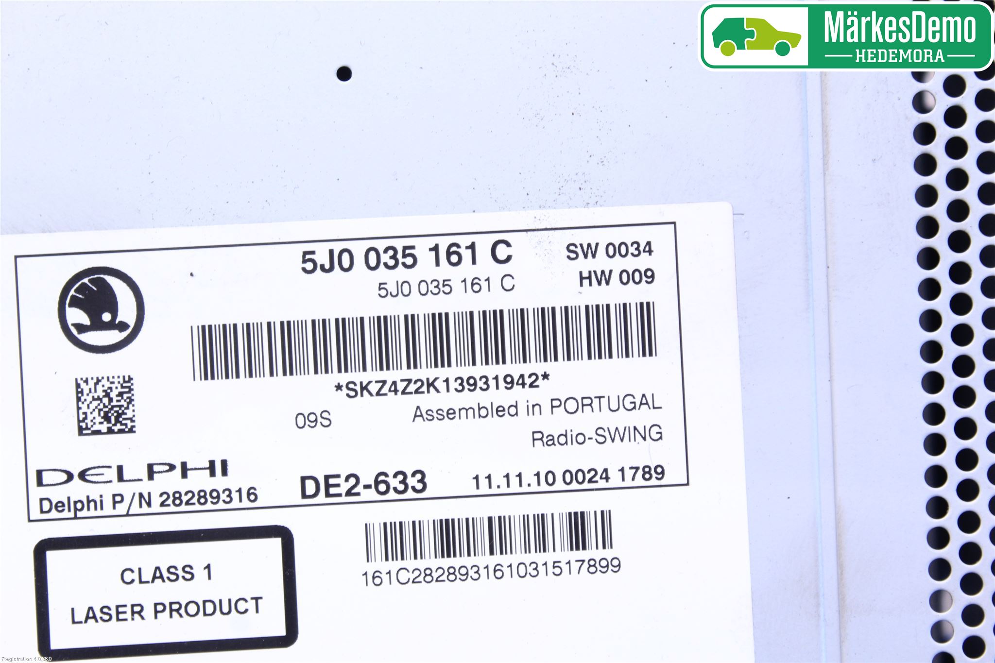 Skoda FABIA 07-14 Stereo Radio Med Cd