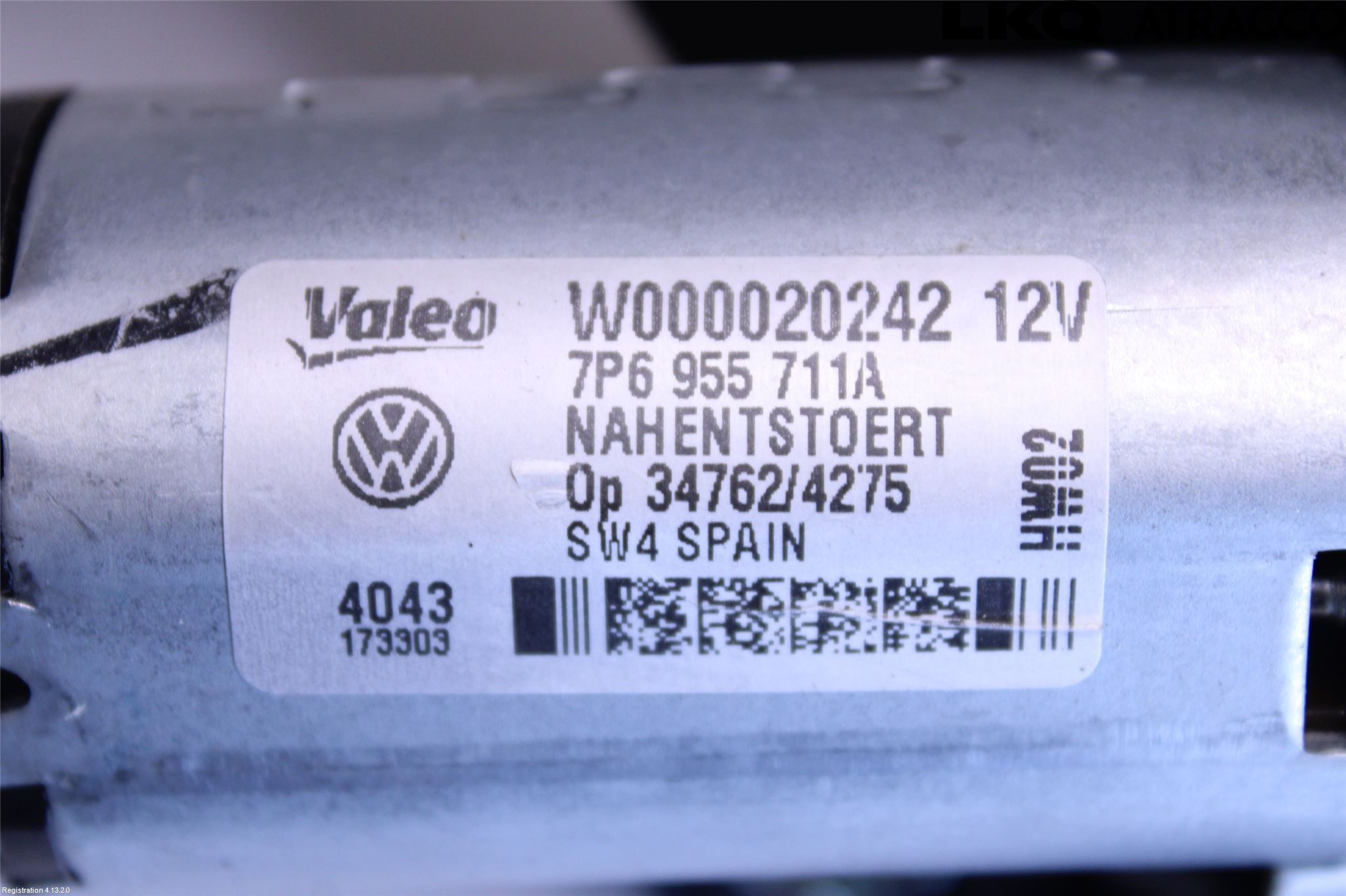 Volkswagen VW TOUAREG 7P 11-18 Viskermotor Bakluke