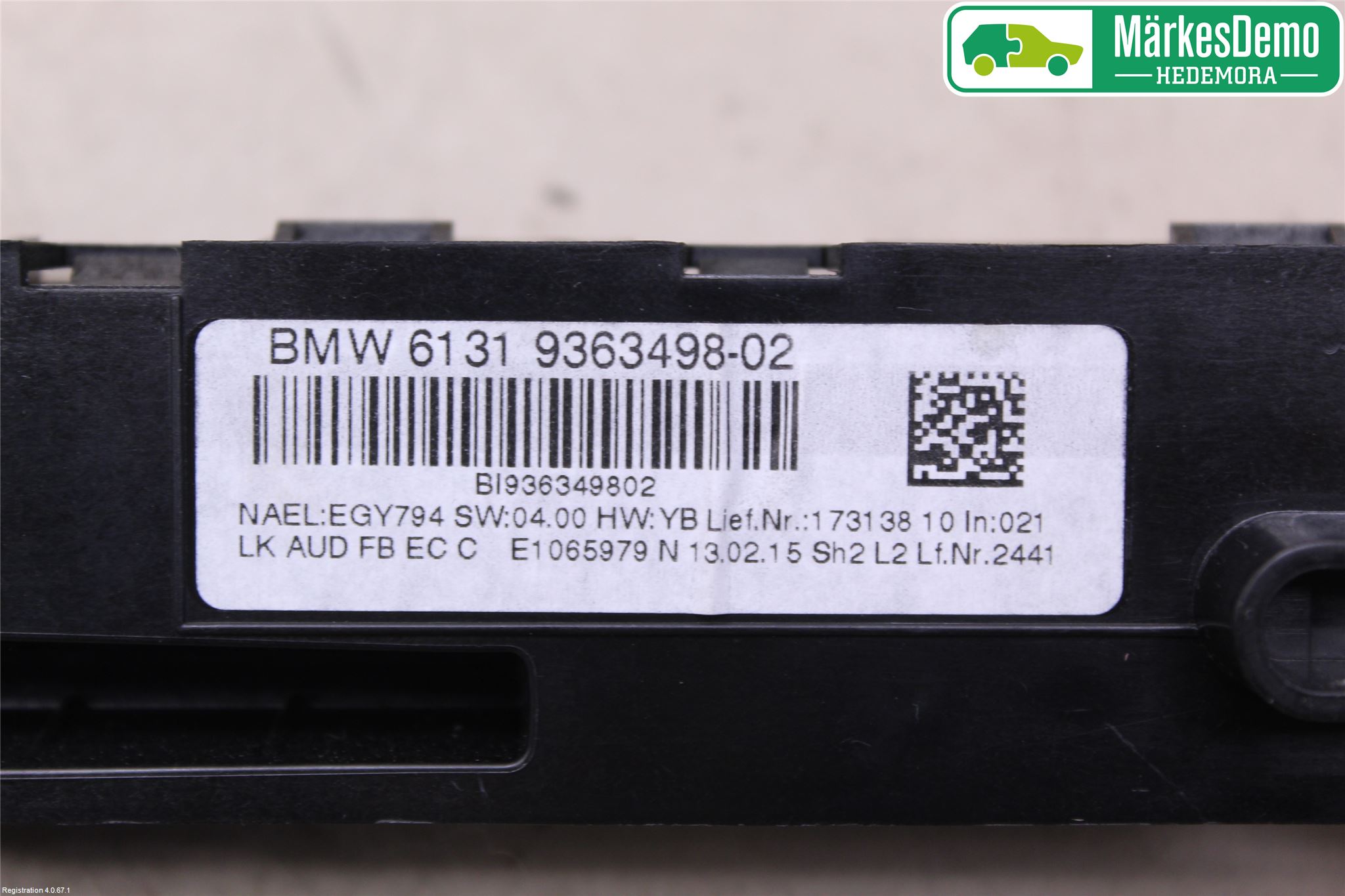 BMW 3 F30/F31/F80 12-19 Stereo Radio Med Cd