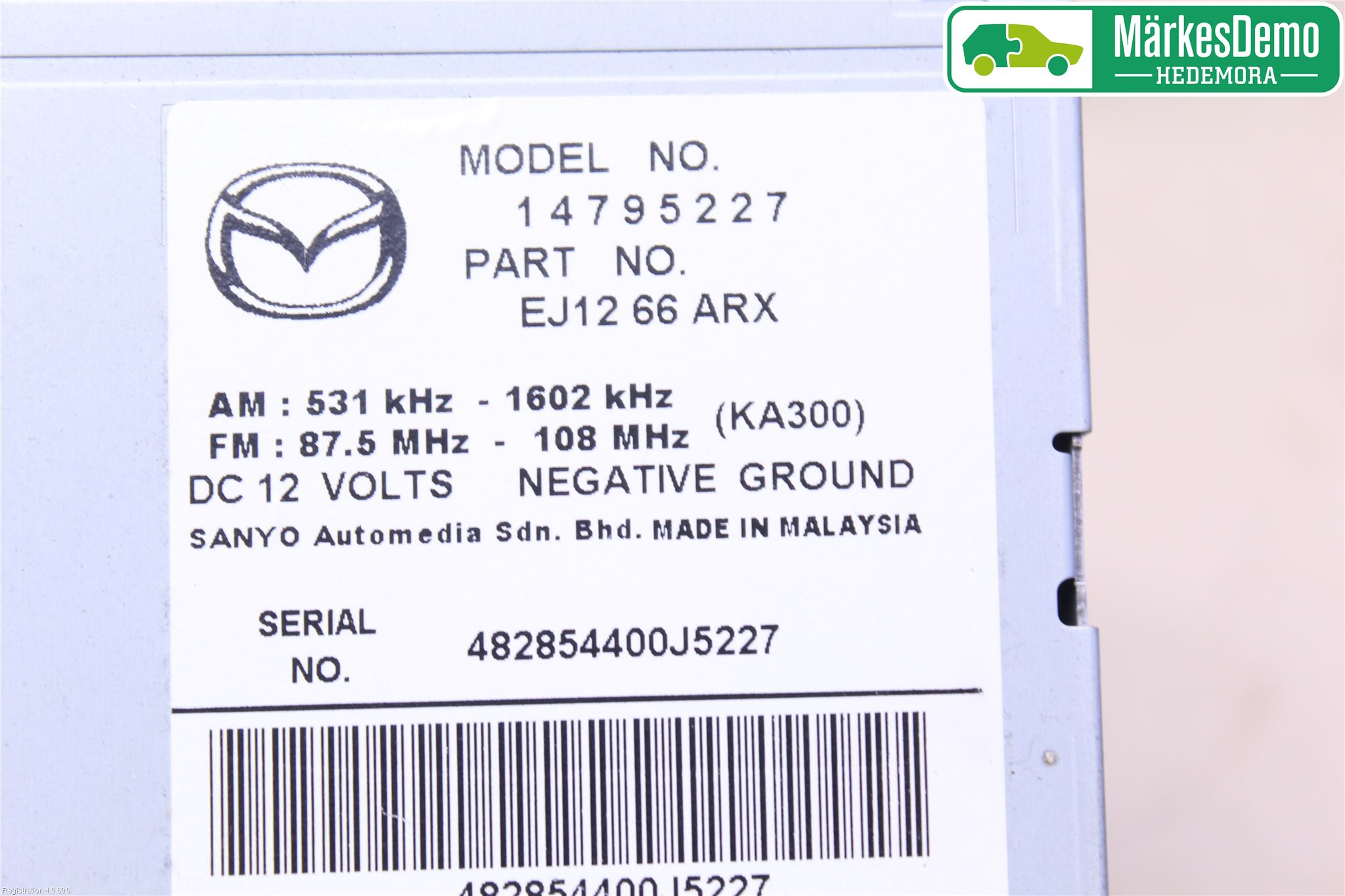 Mazda CX-7 Stereo Radio Med Cd