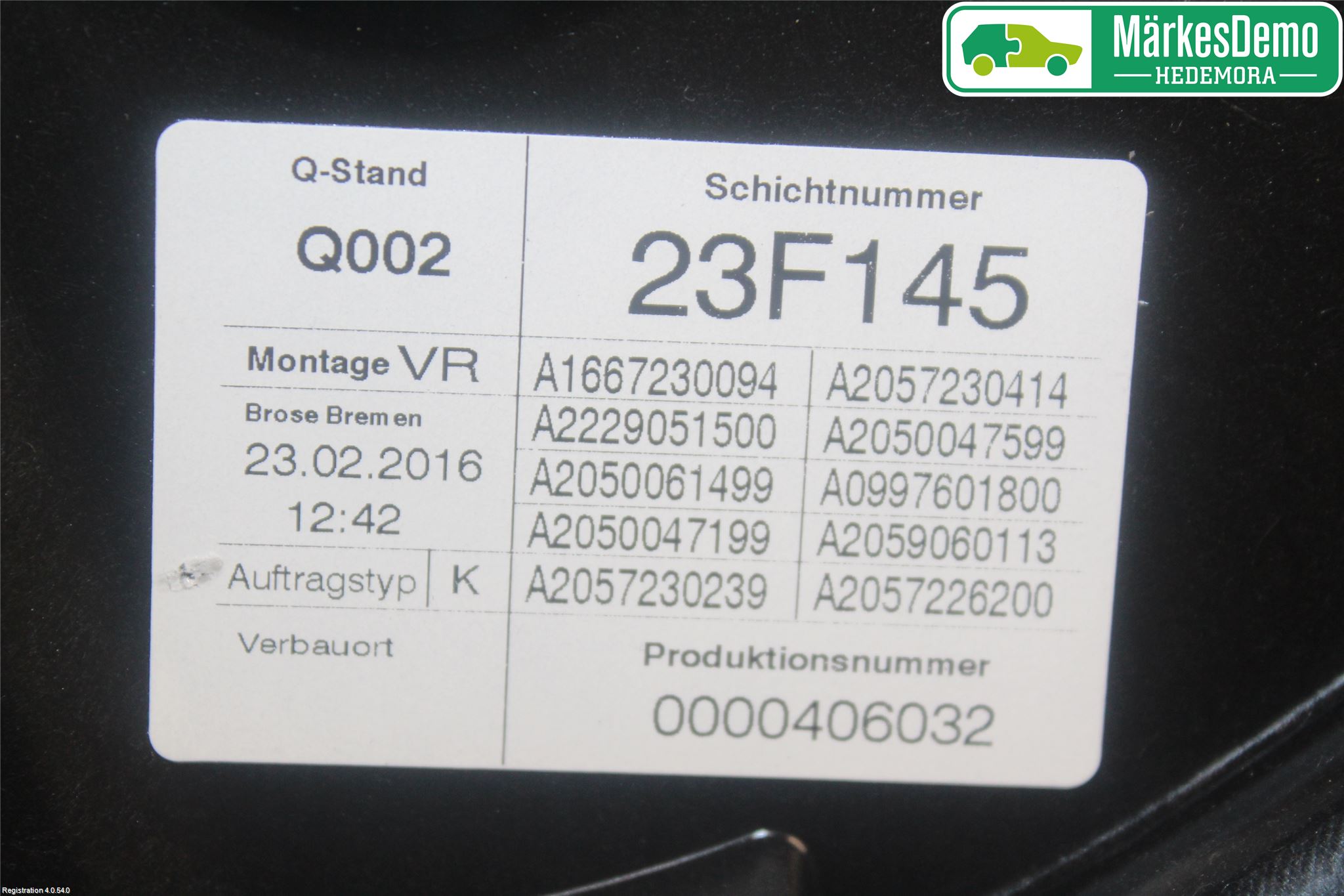 Mercedes-Benz MB C-KLASS (W205) 14-21 Vindusheis El Komp