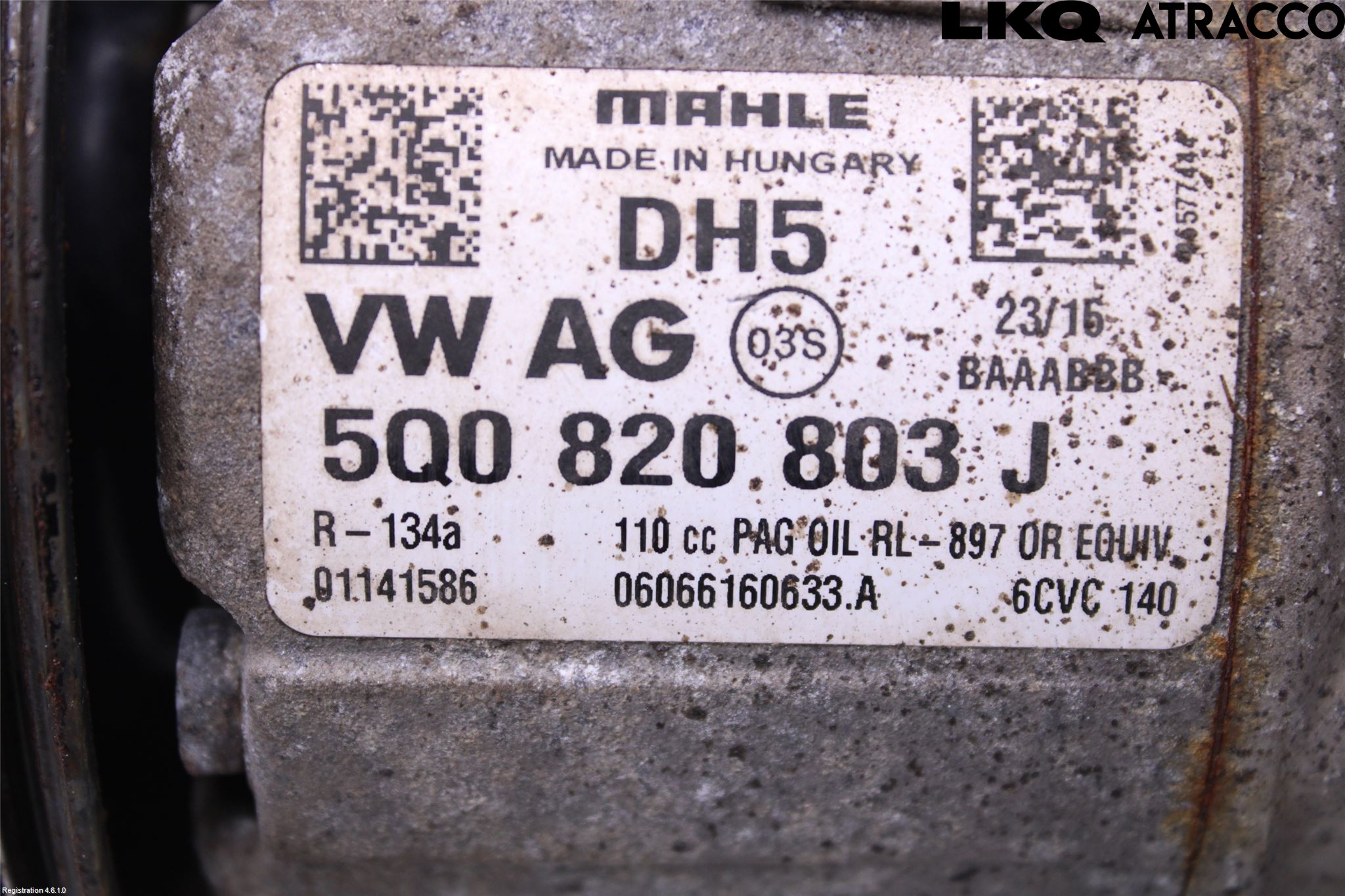 Volkswagen VW PASSAT 15-19 Varme Ac Kompressor