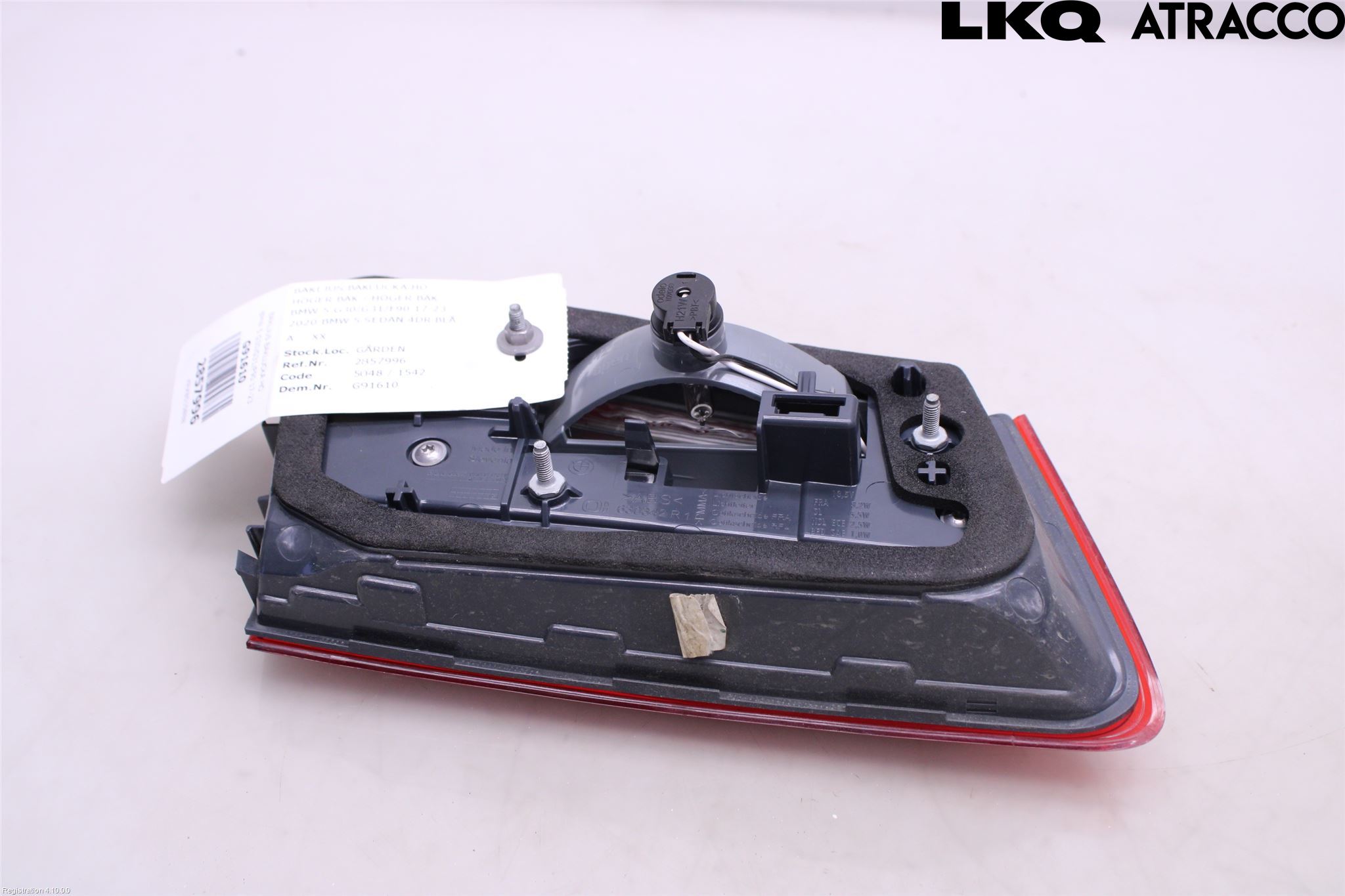 BMW 5 G30/G31/F90 17-23 Baklykt Høyre  På Luke(Indre)