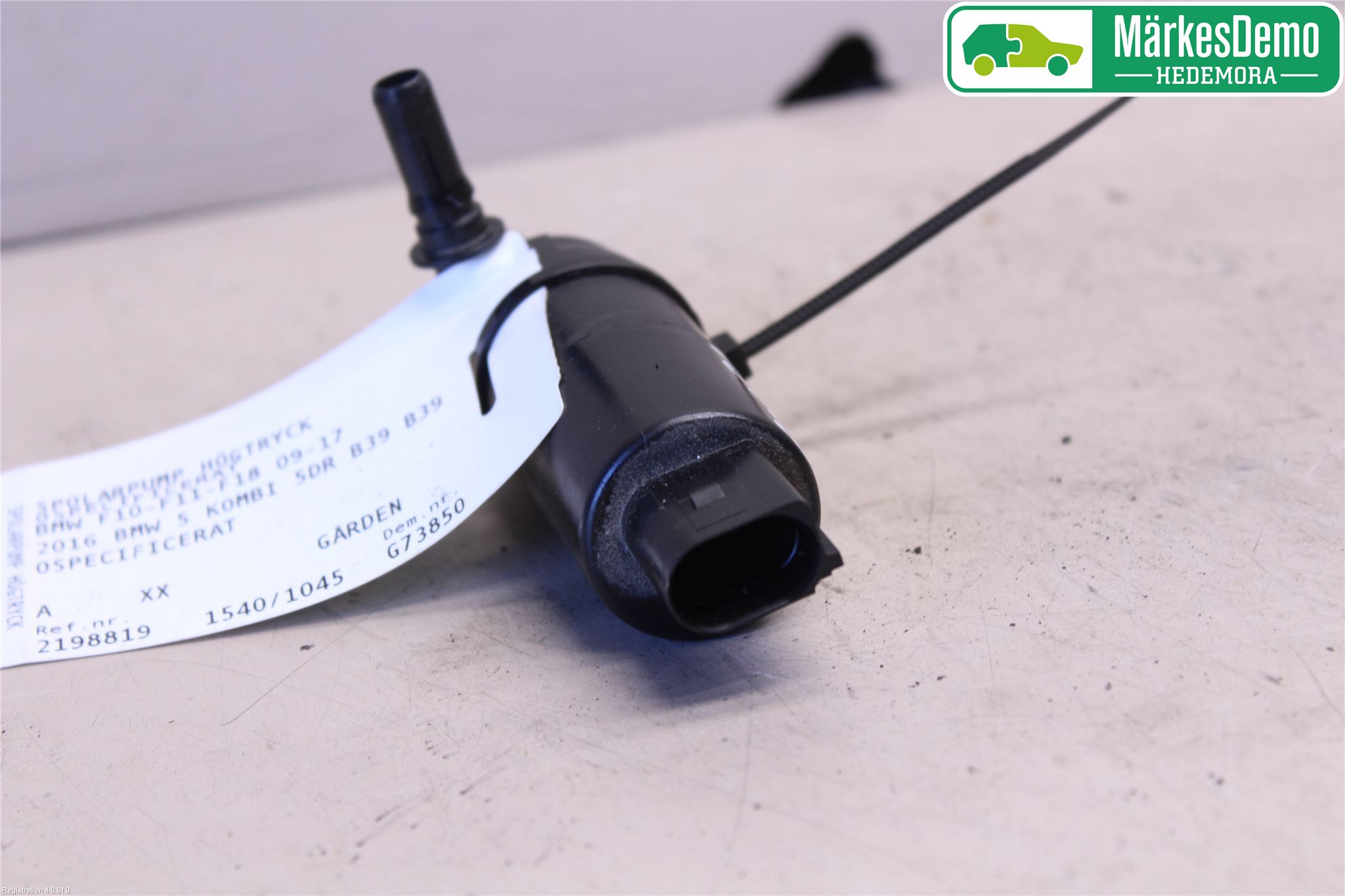 BMW 5 F10/F11/F18 09-17 Spylerpumpe Høytrykk