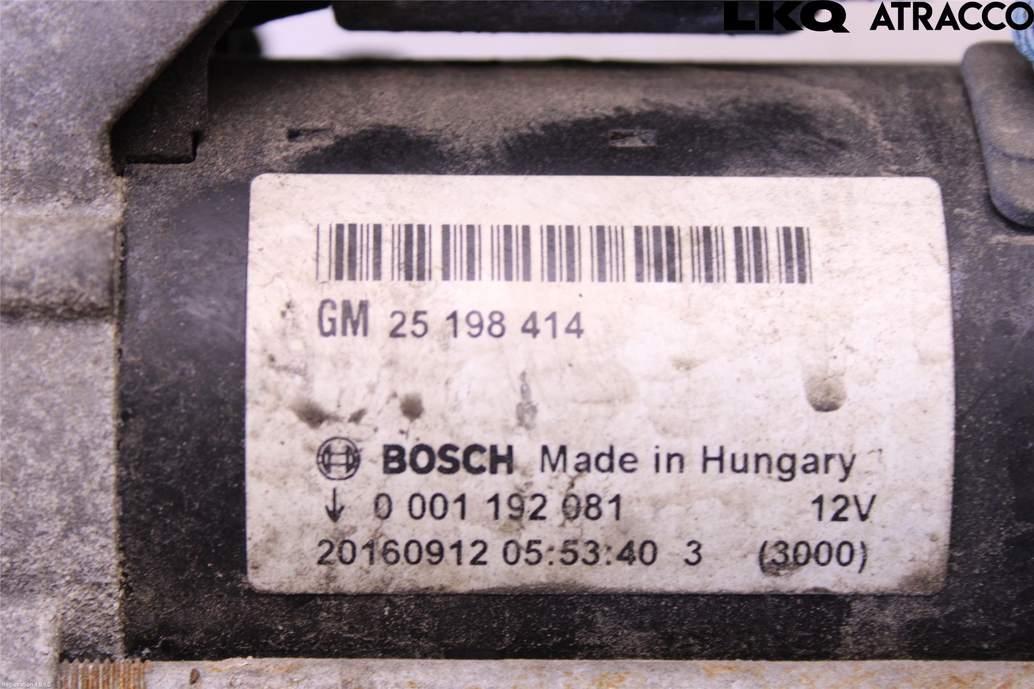 Opel ZAFIRA C 12-19 Startmotor