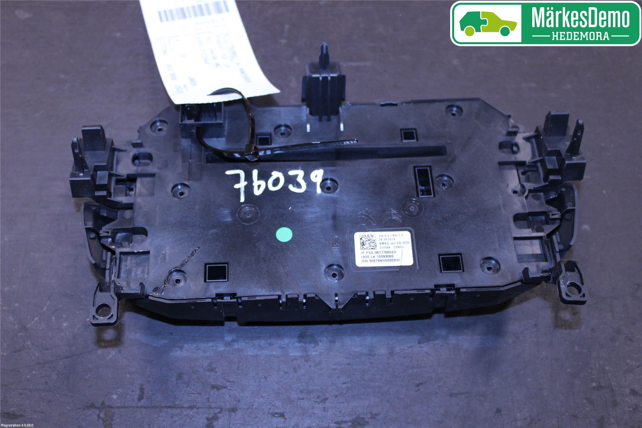 Peugeot 308 14-21 Varme Ac Betjening-Display