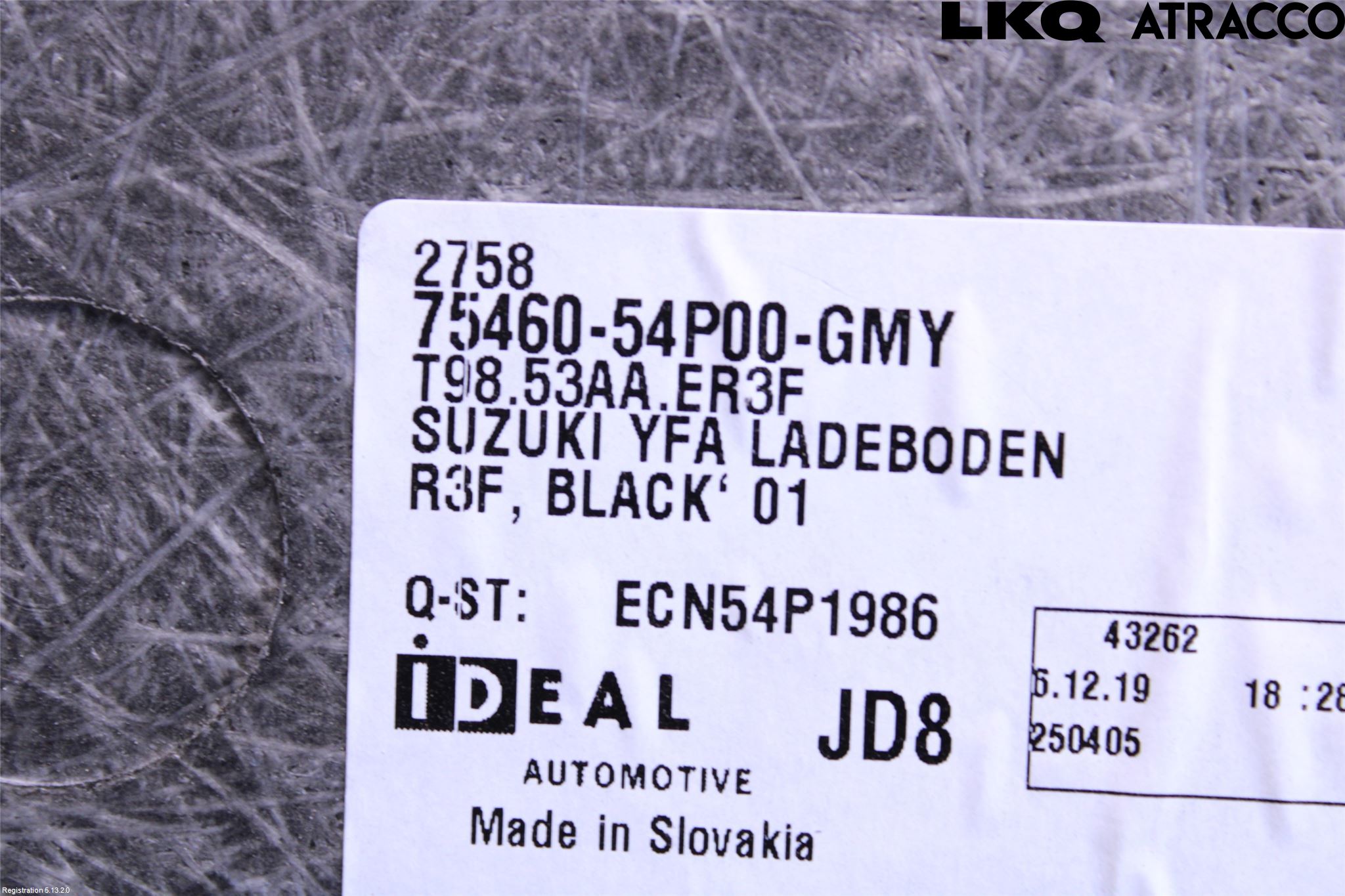 Suzuki VITARA 15- Bakluke Bun (Utgår 5023)
