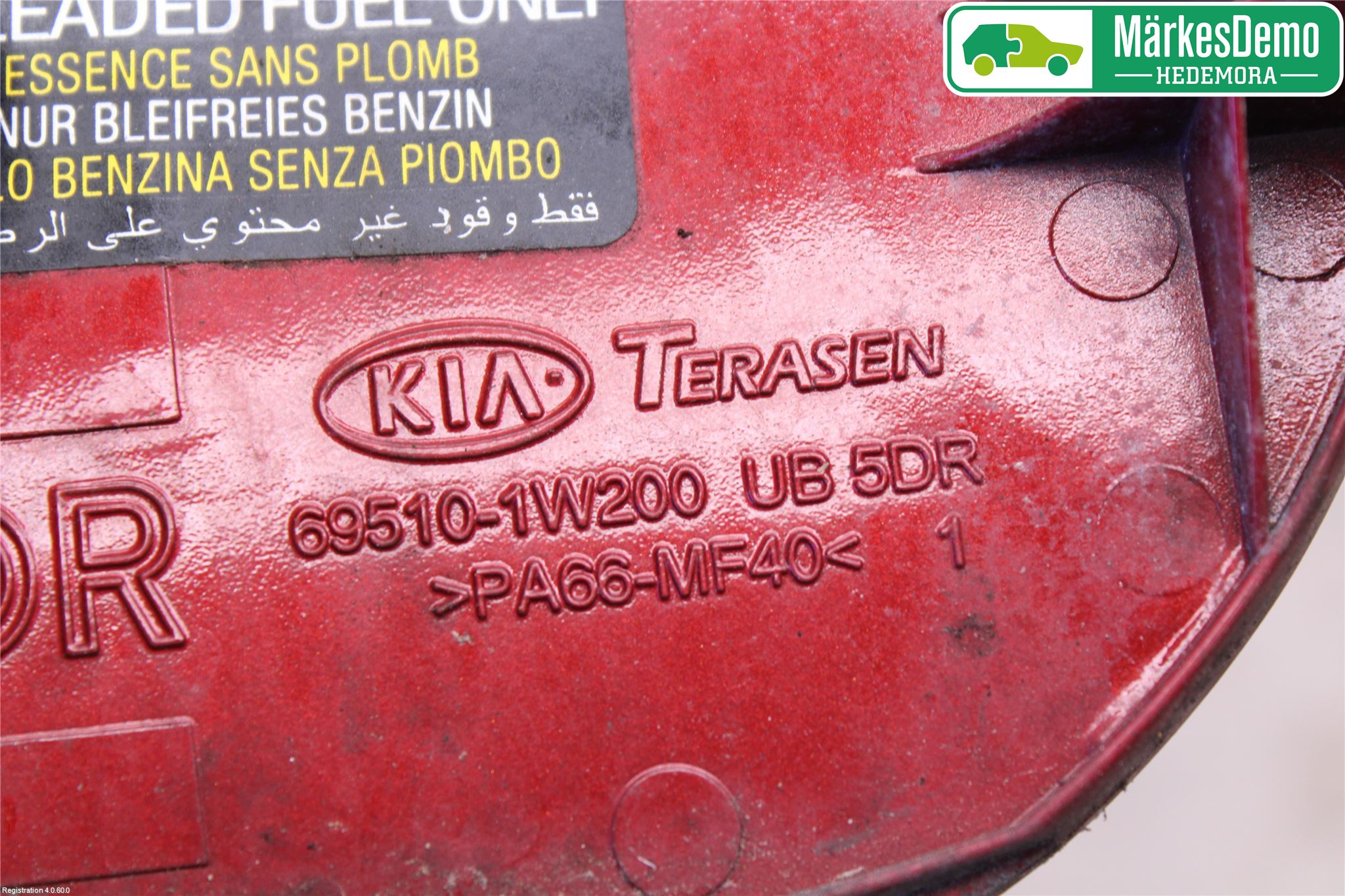 Kia RIO 12-16 Drivstoff Tankluke
