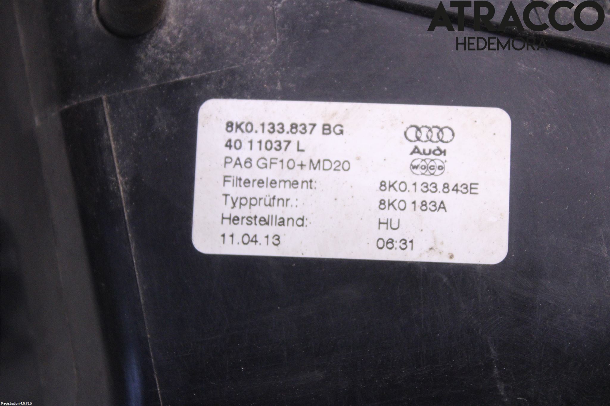 Audi A4 12-15 Luftfilter Boks