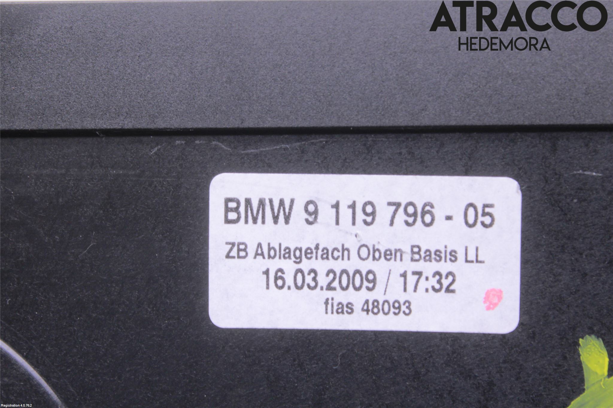 BMW 7 F01/02/03/04 09-15 Innr Oppbevaringsrom