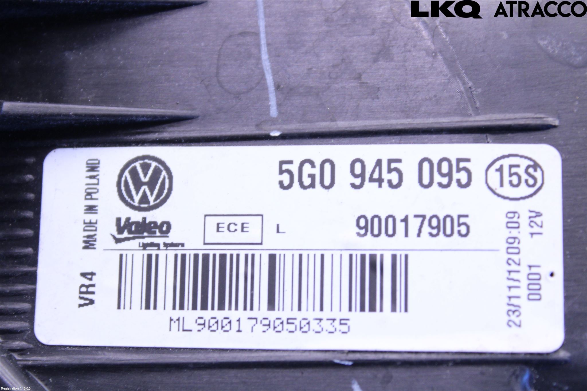 Volkswagen VW GOLF / E-GOLF VII 13-20 Baklykt Venstre