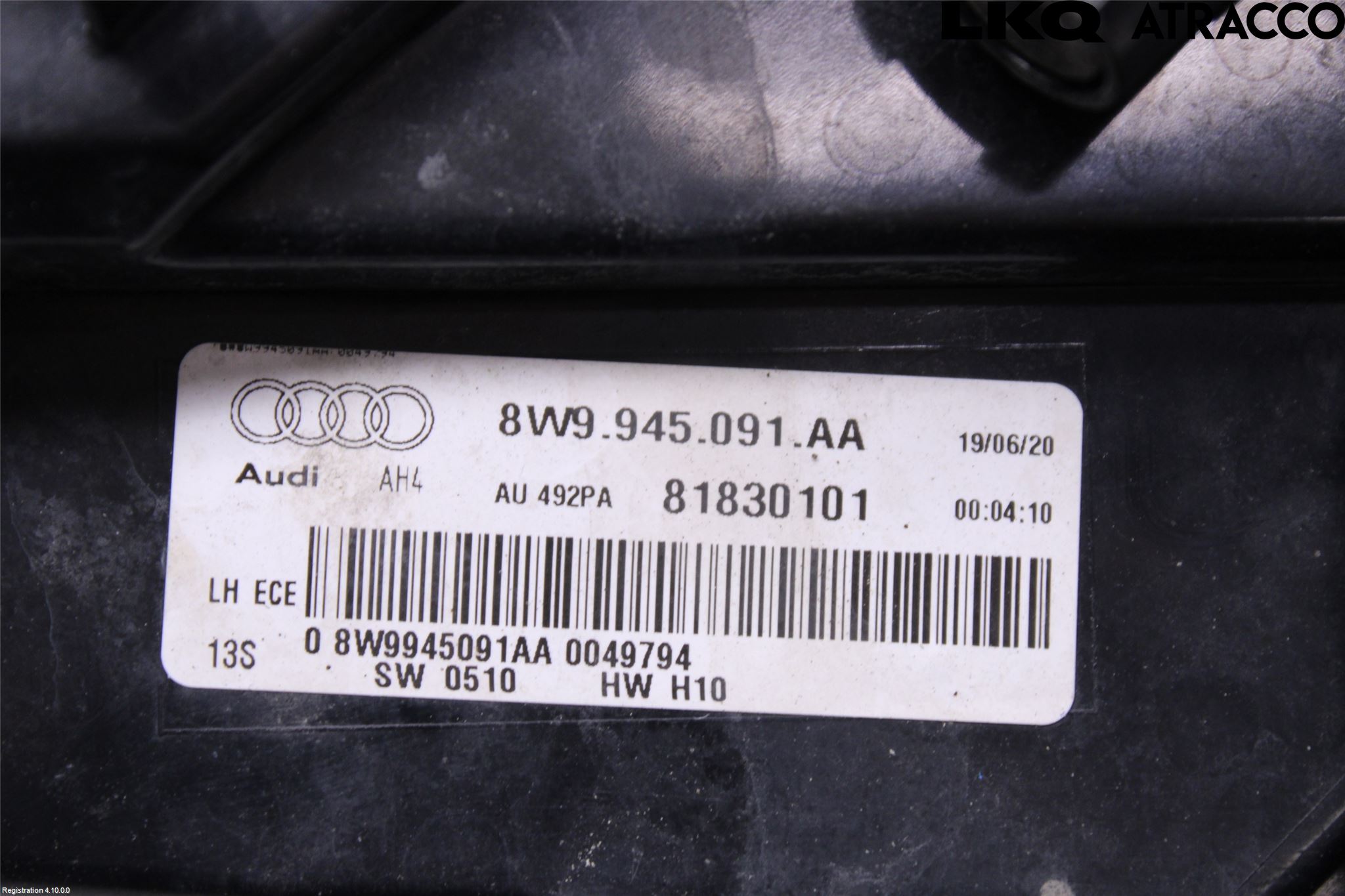 Audi A4/S4 B9 20- Baklykt Venstre
