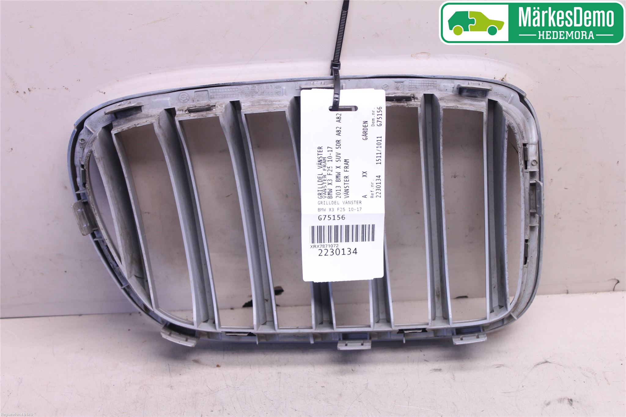 BMW X3 F25 10-17 Grilldel Venstre